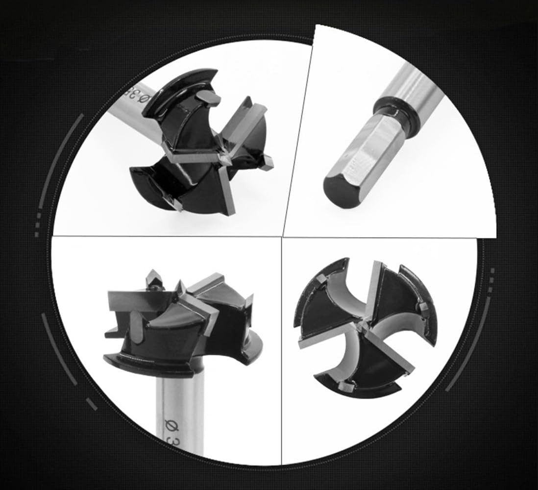 Meichoon 60Mm Forstner Drill Bits Upgraded Version 3-Cutter Higher Hardness