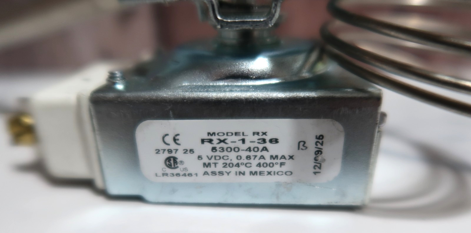 Robertshaw Oven Thermostat RX-1-36 For Pitco 60125401 Imperial, Dean, Blodgett