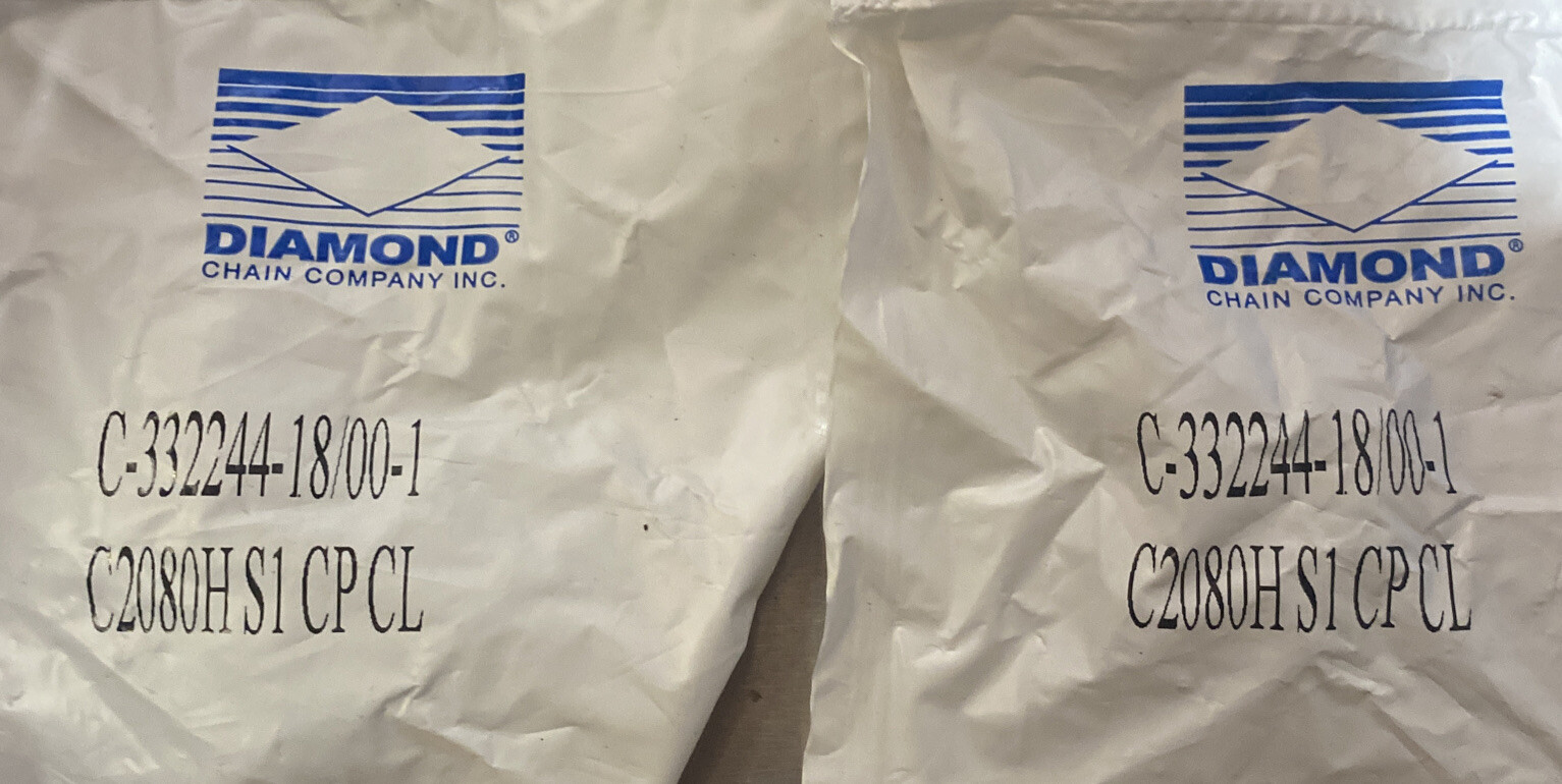 2 pack-Diamond Chain Co. 60 E-2 CONN LINK-SPRING CLIP C-42433CL-08-2