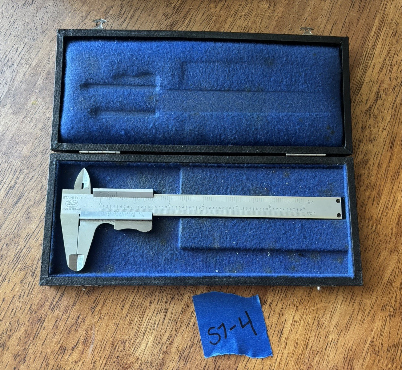 Helios Stainless Vernier Caliper 6 in 0.05mm Graduation Made in Germany Case
