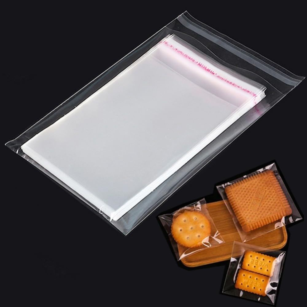 100pcs Resealable Clear Bags Plastic Opp Cello Merchandise Poly Bags Any Size