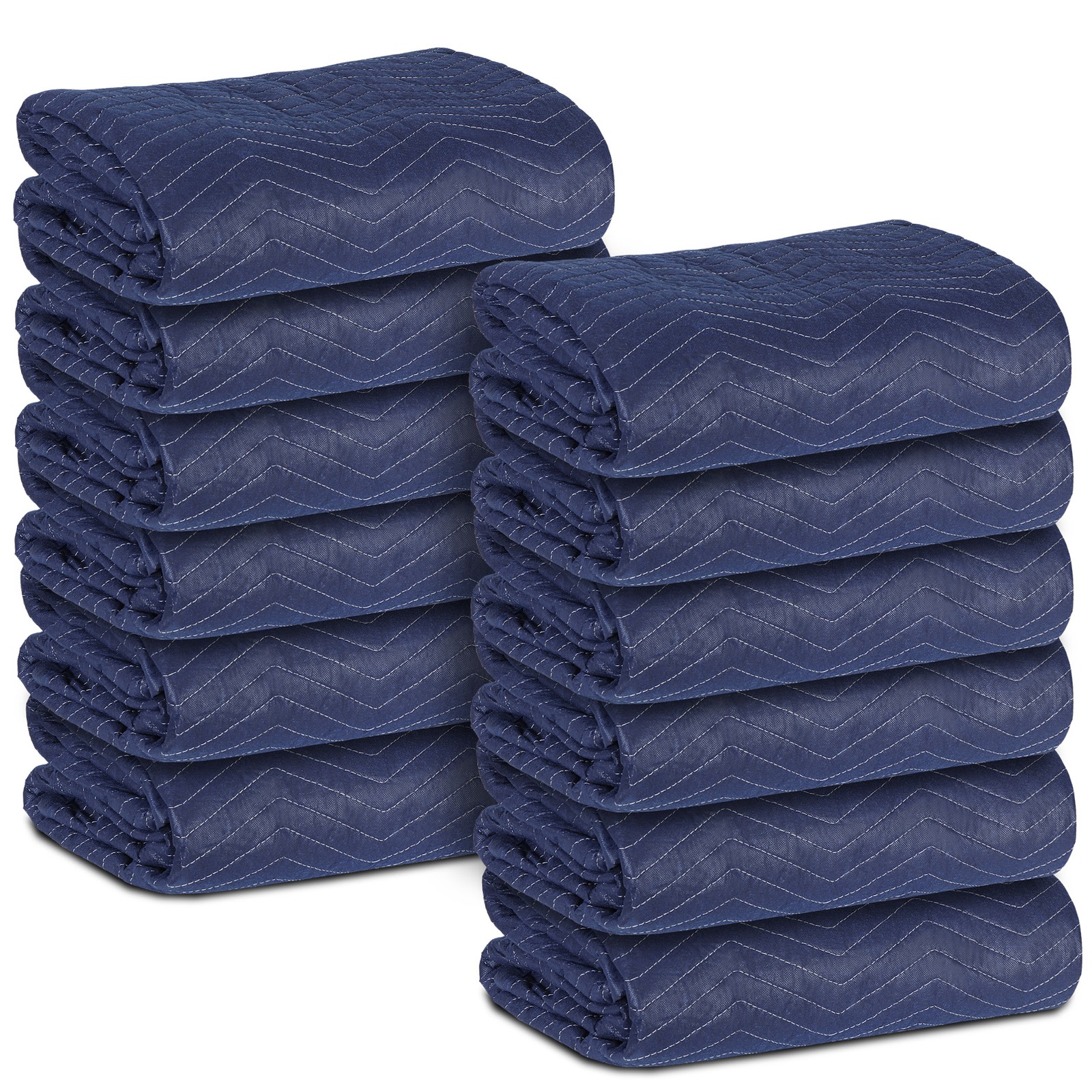 12 Pack Moving Blankets 72″x80″ Heavy Duty Packing Blankets Furniture Dark Blue