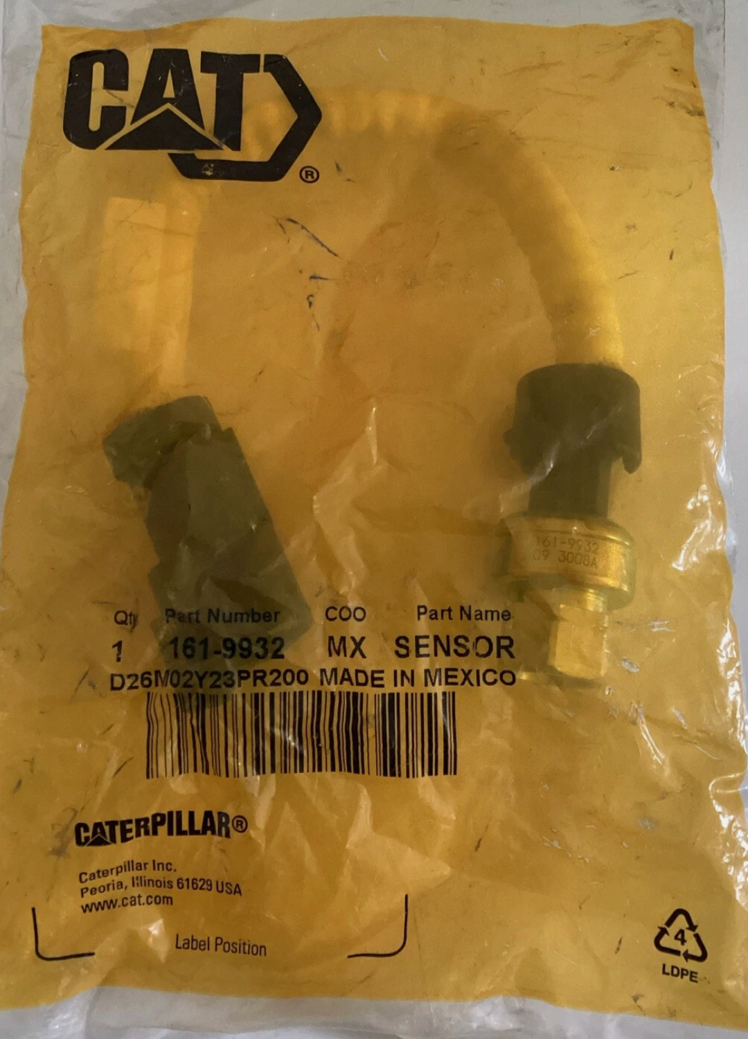 CAT CATERPILLAR 161-9932 1619932 Sensor