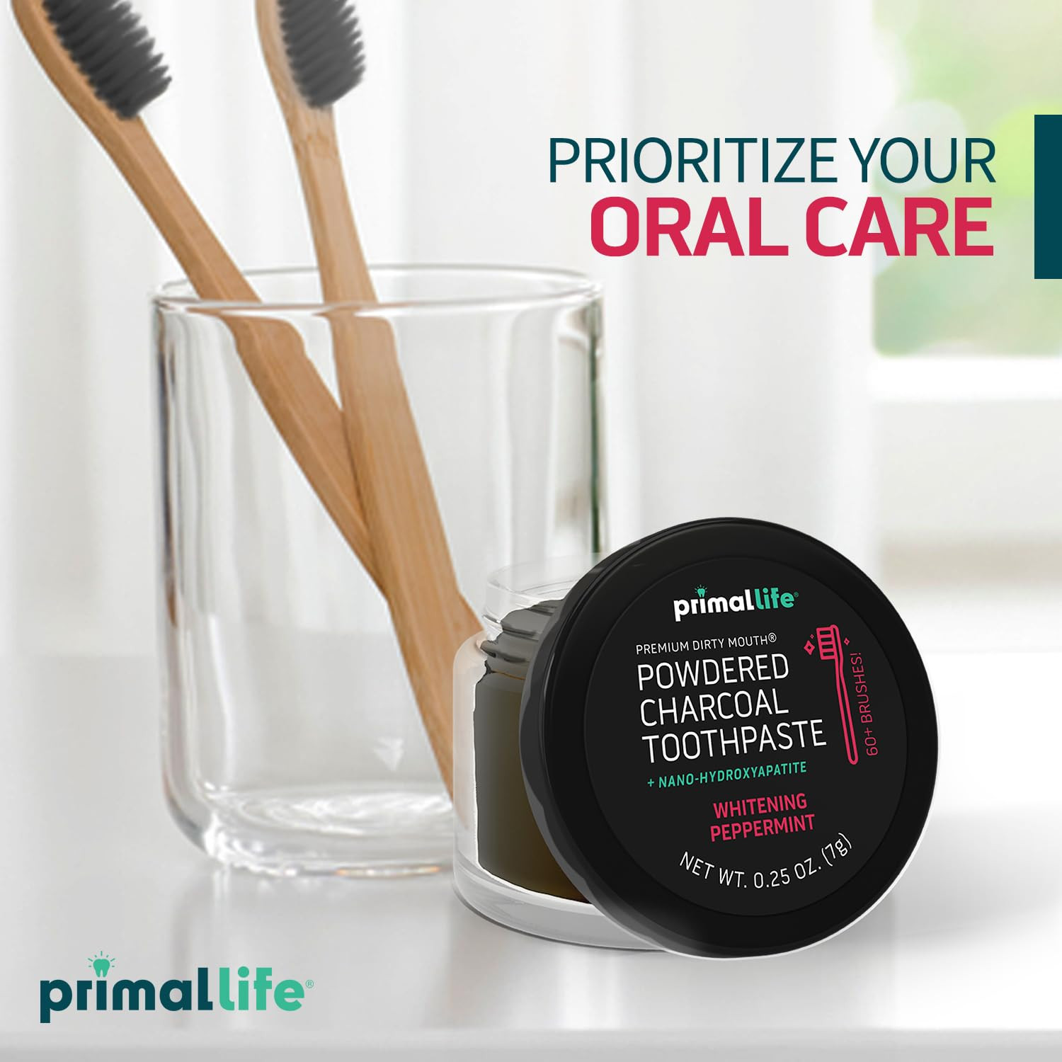-Dirty Mouth Toothpowder, Activated Charcoal Tooth Cleaning Powder, Essential Oi