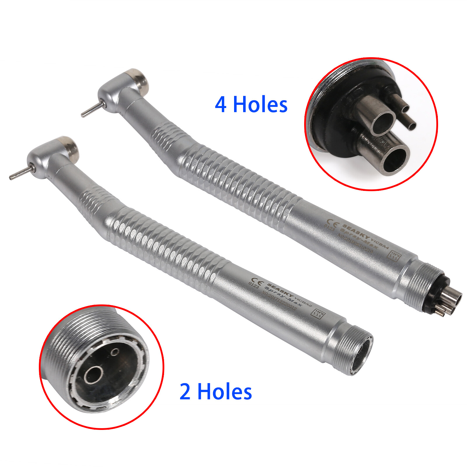 Dental High Fast Speed Turbine Handpiece Push Button 2/4Hole Fit NSK Seasky Y1BA