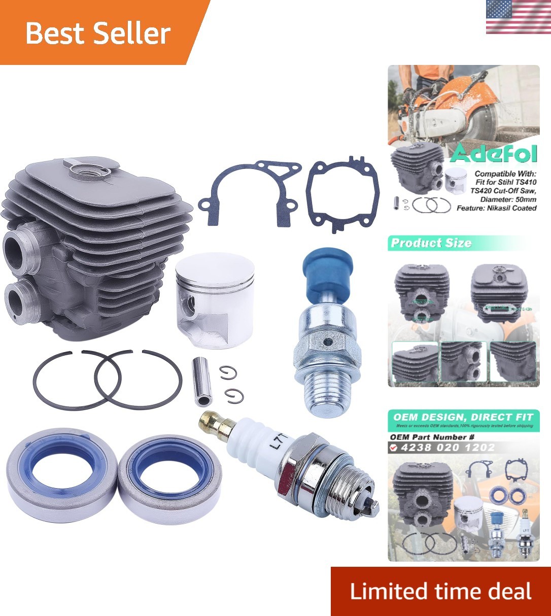 50mm Cylinder Piston Gasket Kit for Stihl TS410 & TS420 – Essential Replacement
