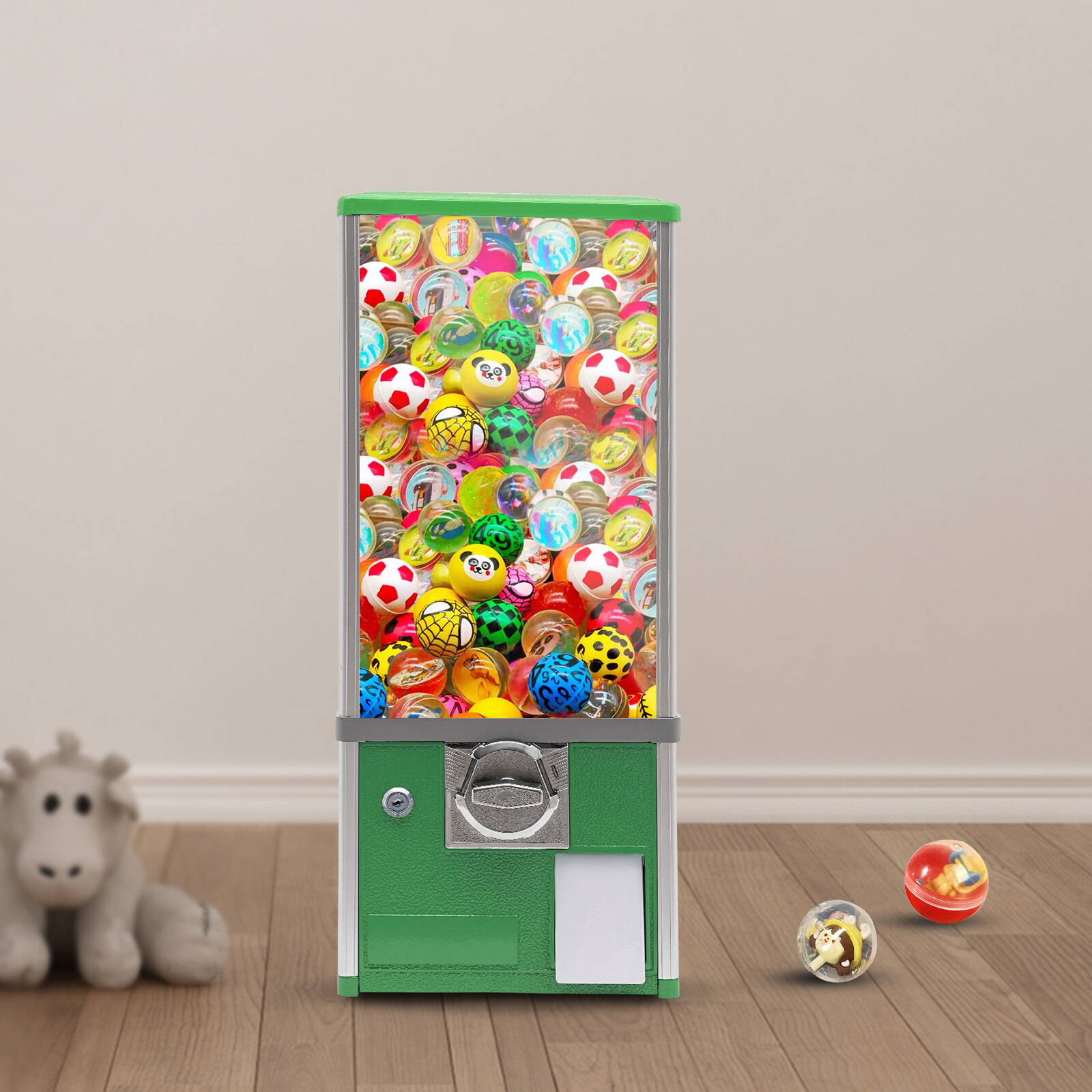 26*26*64cm Gumball Machine with Keys – Modern Bubble Gum Candy Dispenser