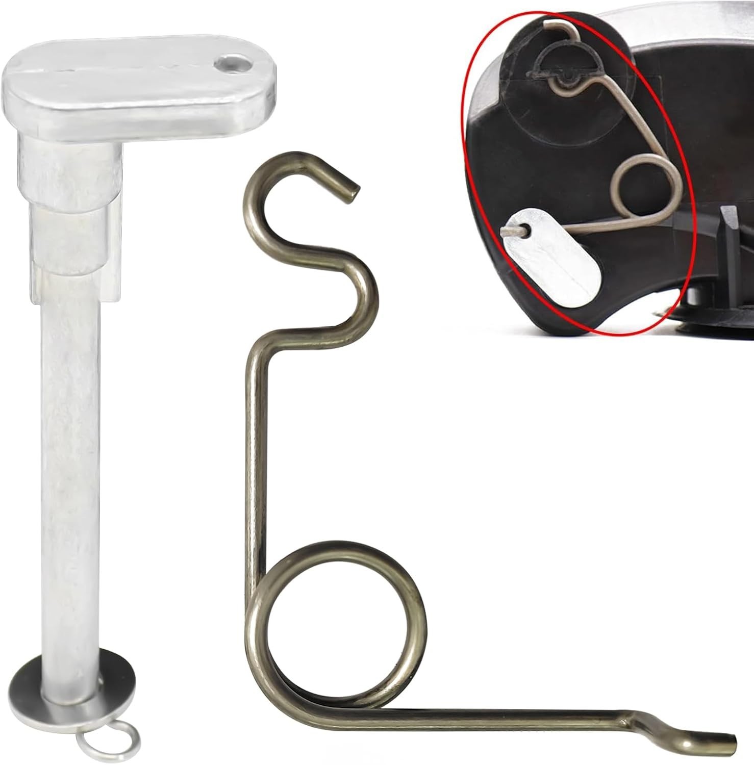 Fuel Door Hinge Pin with Gas Door Spring, for 2015-2024 F150 Loose Gas Cap Pe…