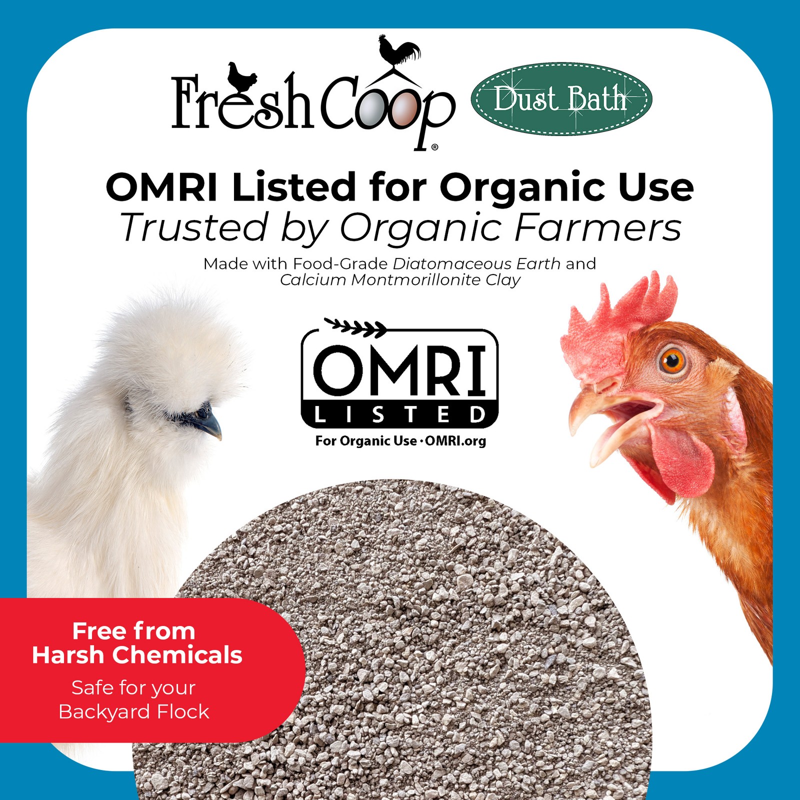Progressive Planet Fresh Coop Dust Bath for Chicken Preening, 20lbs
