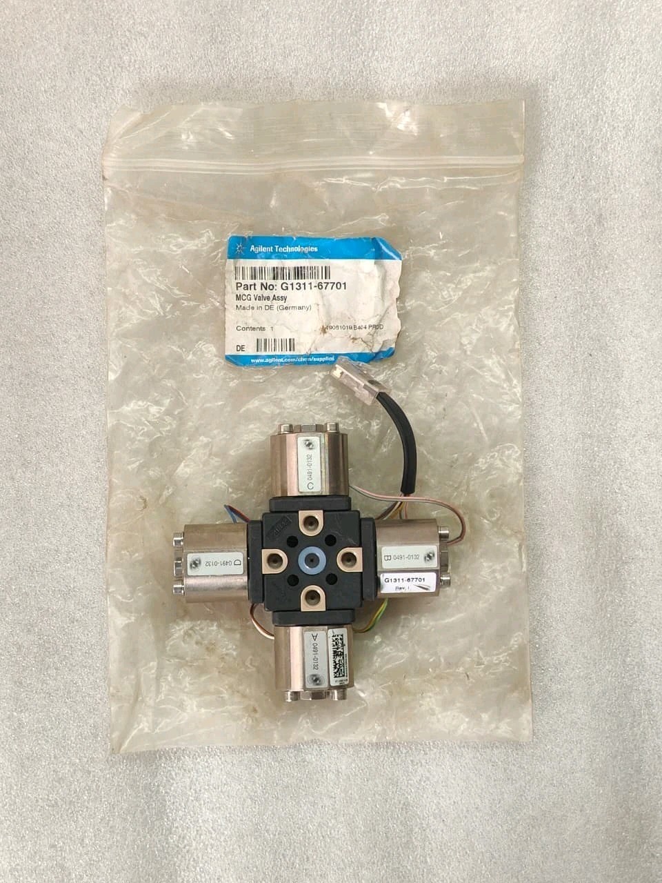AGILENT TECHNOLOGIES G1311-67701 MCGV MULTI CHANNEL GRADIENT VALVE ASSY REV:I