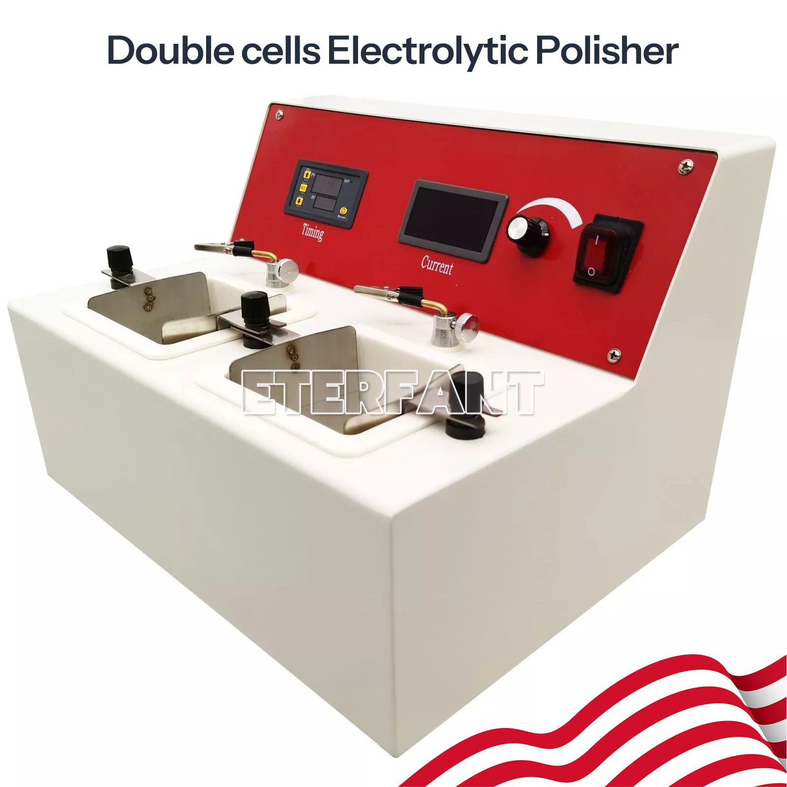ETERFANT Electrolytic Polishing Machine With 2 Electrolytic Cells Dental Lab
