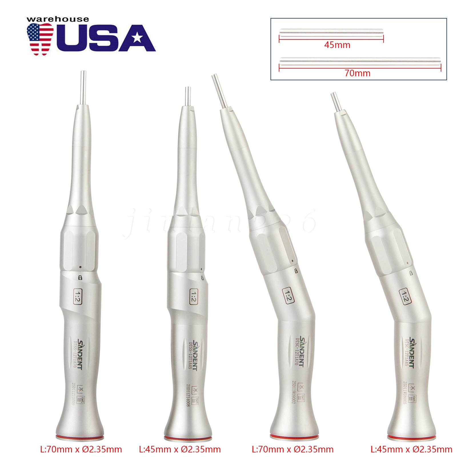 Dental Surgical Handpiece 20° Angle Straight Attachment 1:2 E-type NSK Style