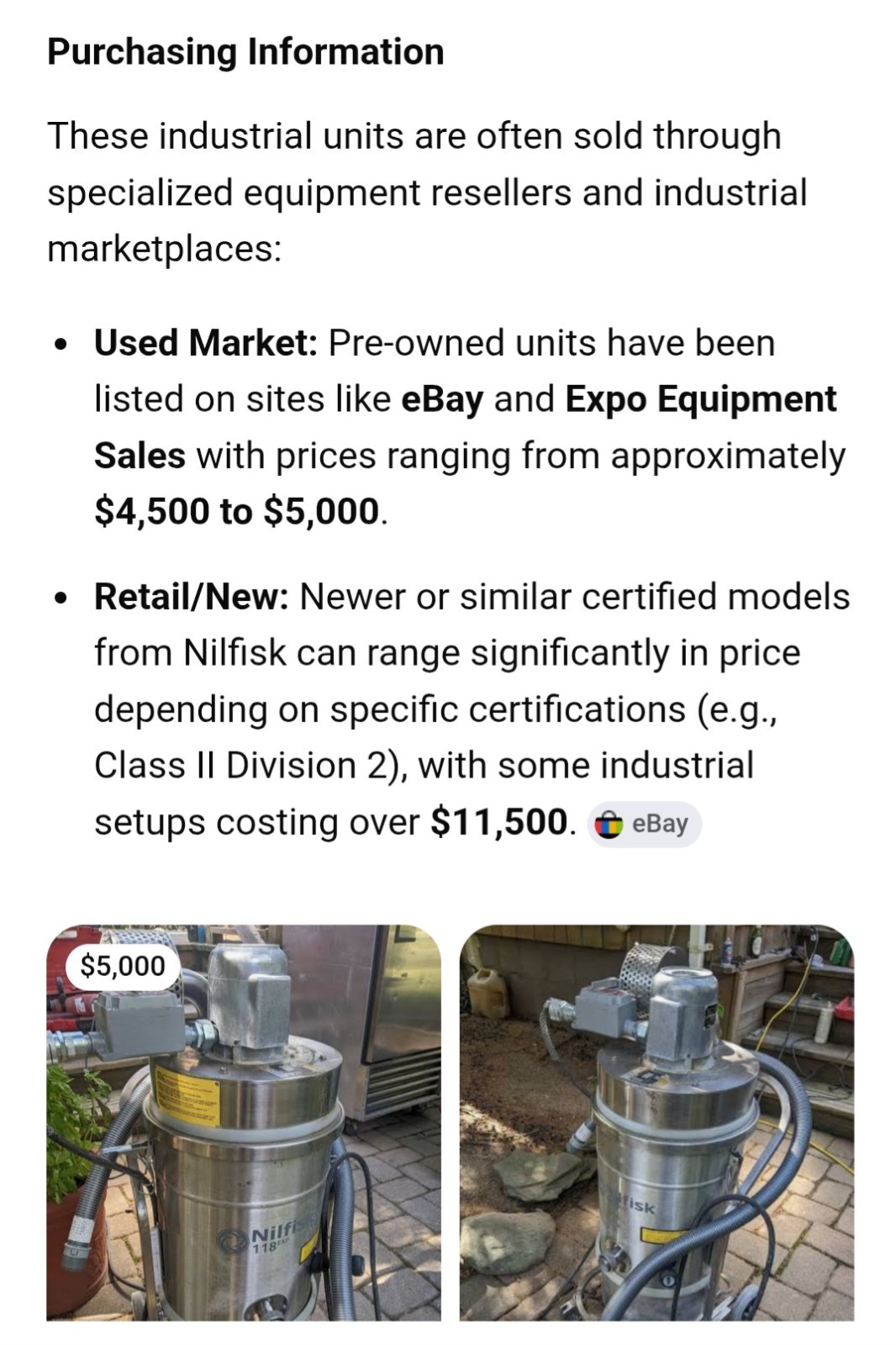 Nilfisk 118 Industrial Vacuum