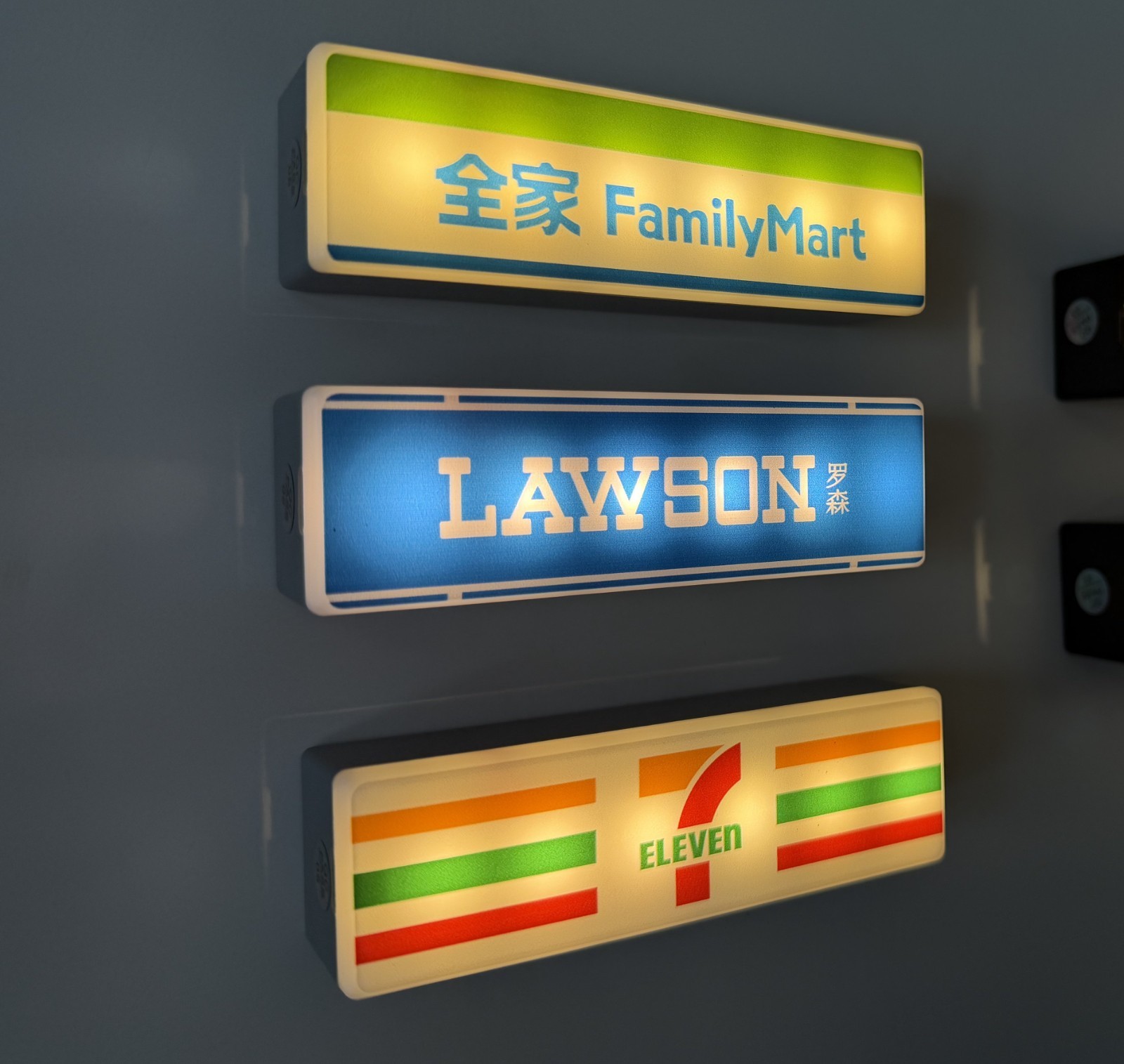 Japanese Konbini Light Magnets Family Mart, 7/11, Lawsons Fridge – In Stock USA