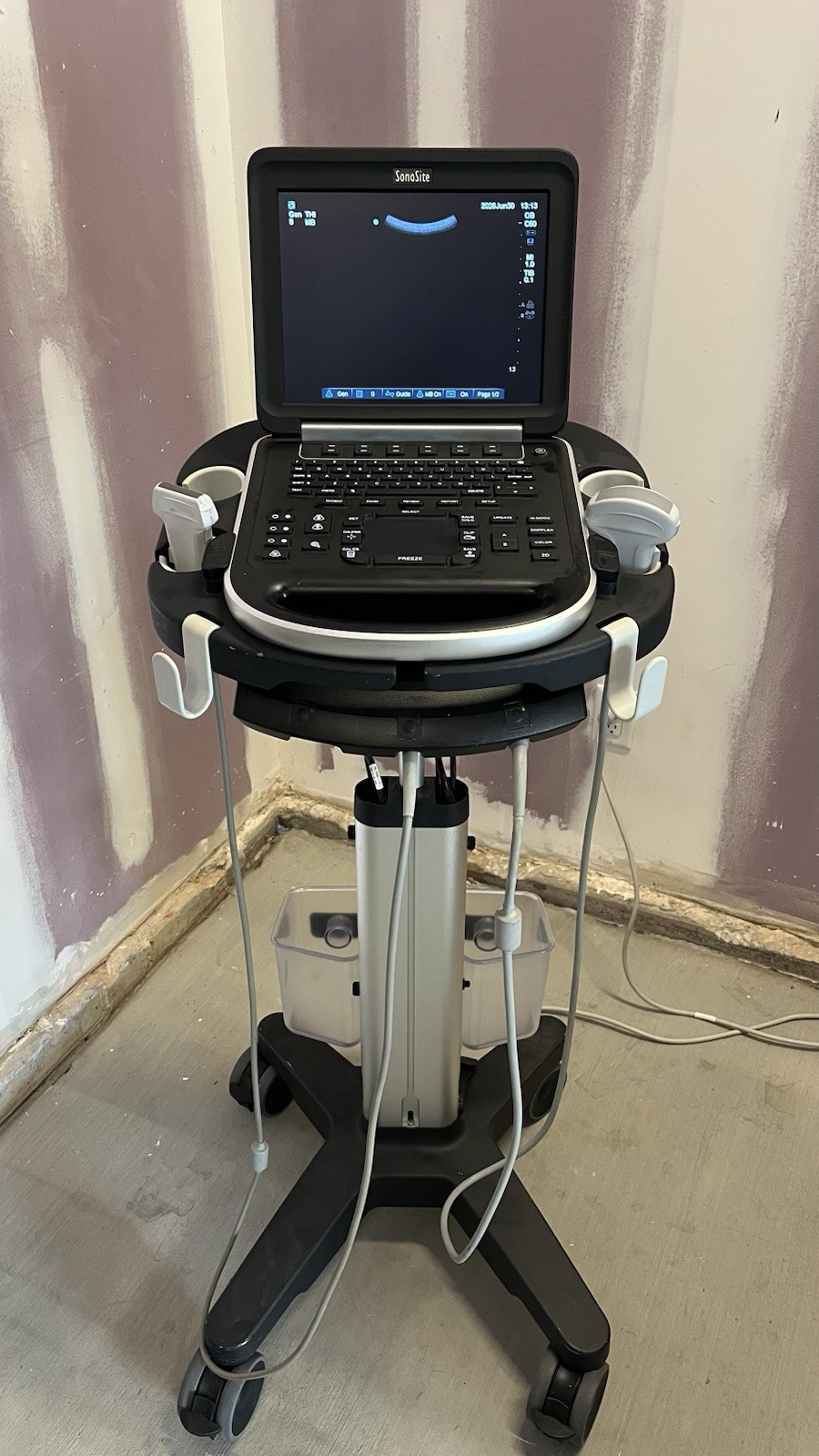 SONOSITE EDGE 2015-06 WITH TWO TRANSDUCERS AND ORIGINAL CART