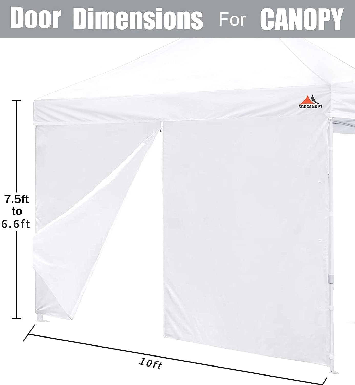 Door for 10×10 Canopy Frame One Central Zipper Design for Easy Entry and Exit…
