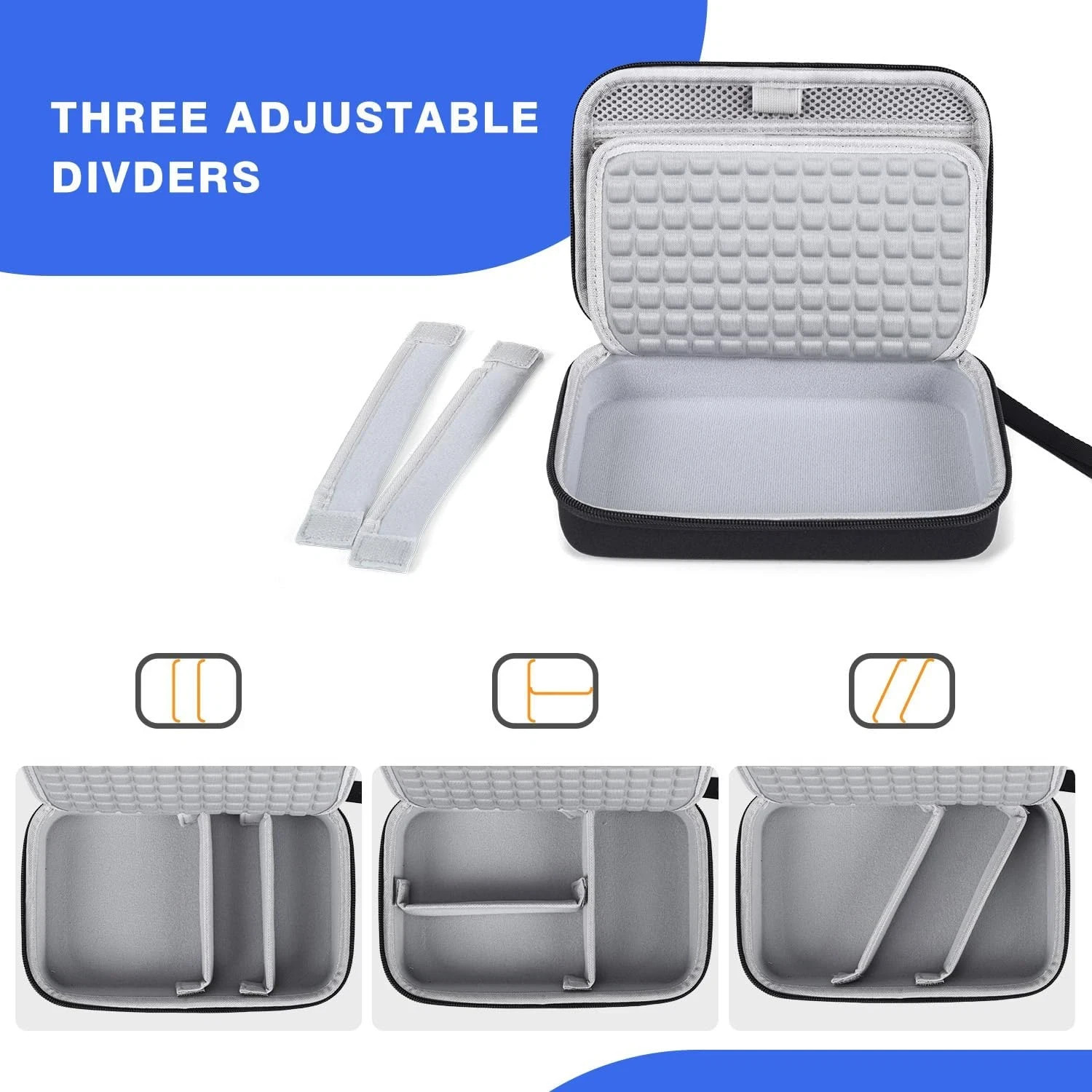 Hard Travel Electronic Organizer Case For MacBook Power Adapter Chargers Cables