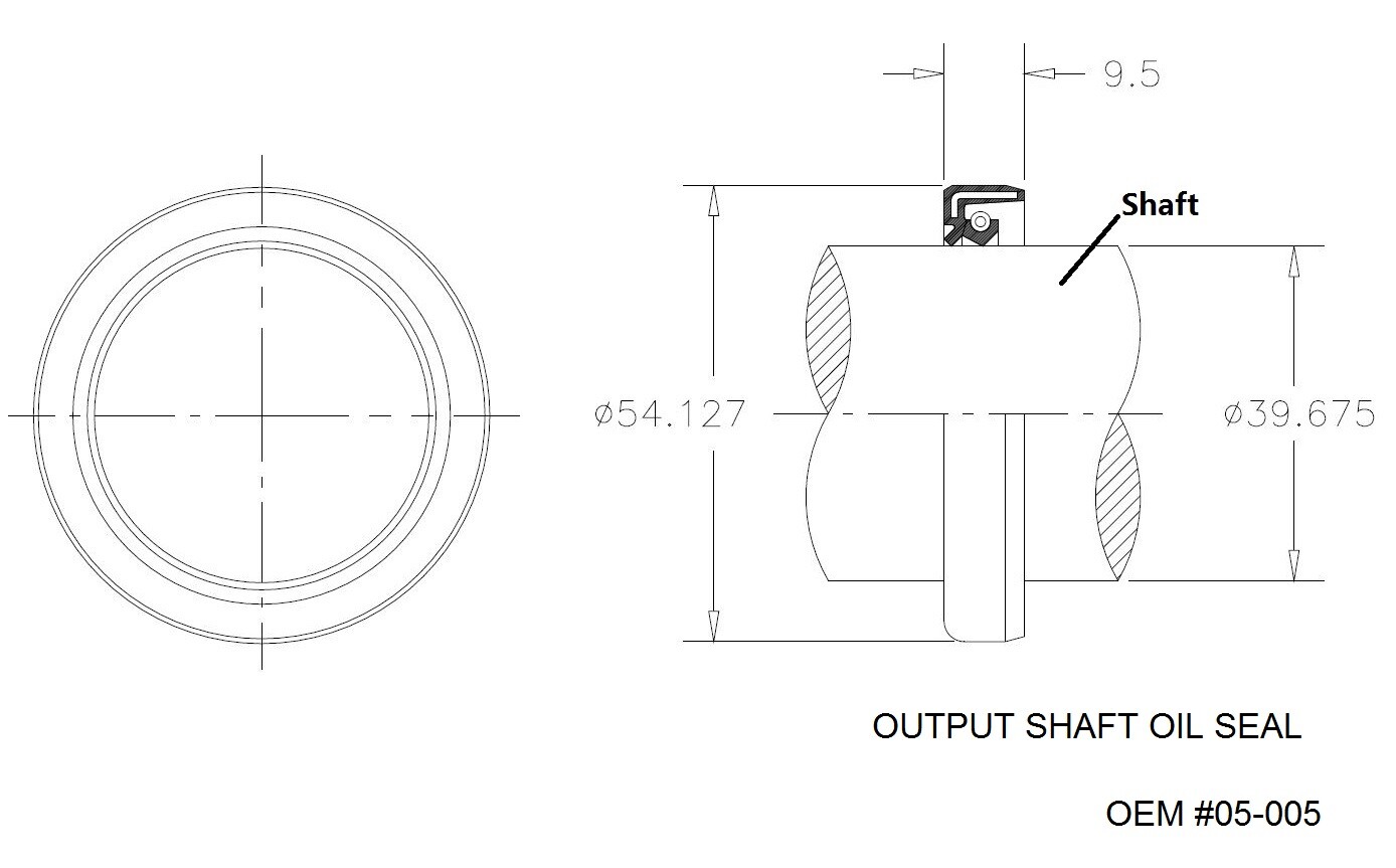 2 pcs Rotary Cutter Gearbox Oil Seals King Kutter 156005 & 156010 (002/005)