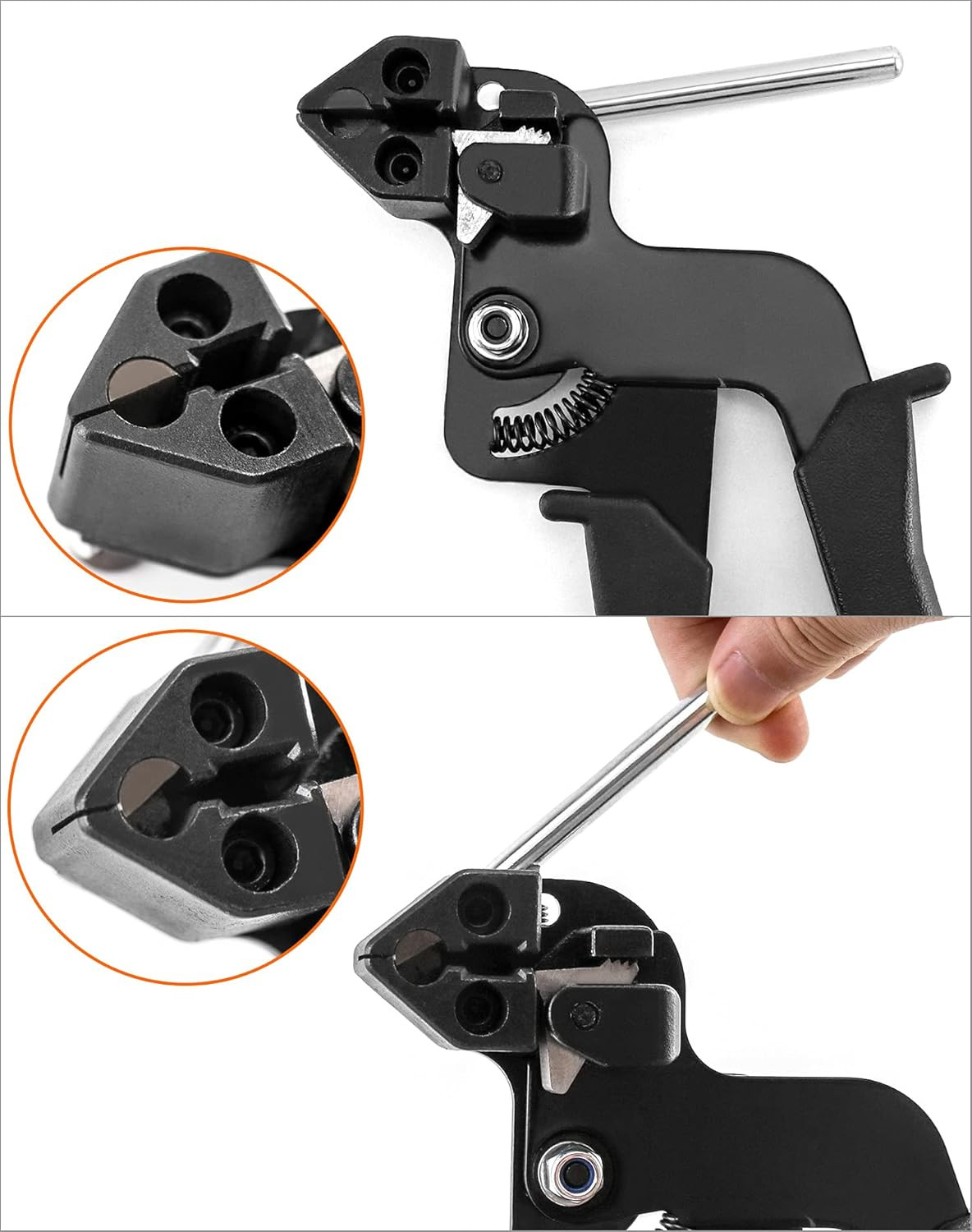 Cable Tie Gun, Stainless Steel Zip Tie Tightener Wrap Tool, Self-locking Metal Z