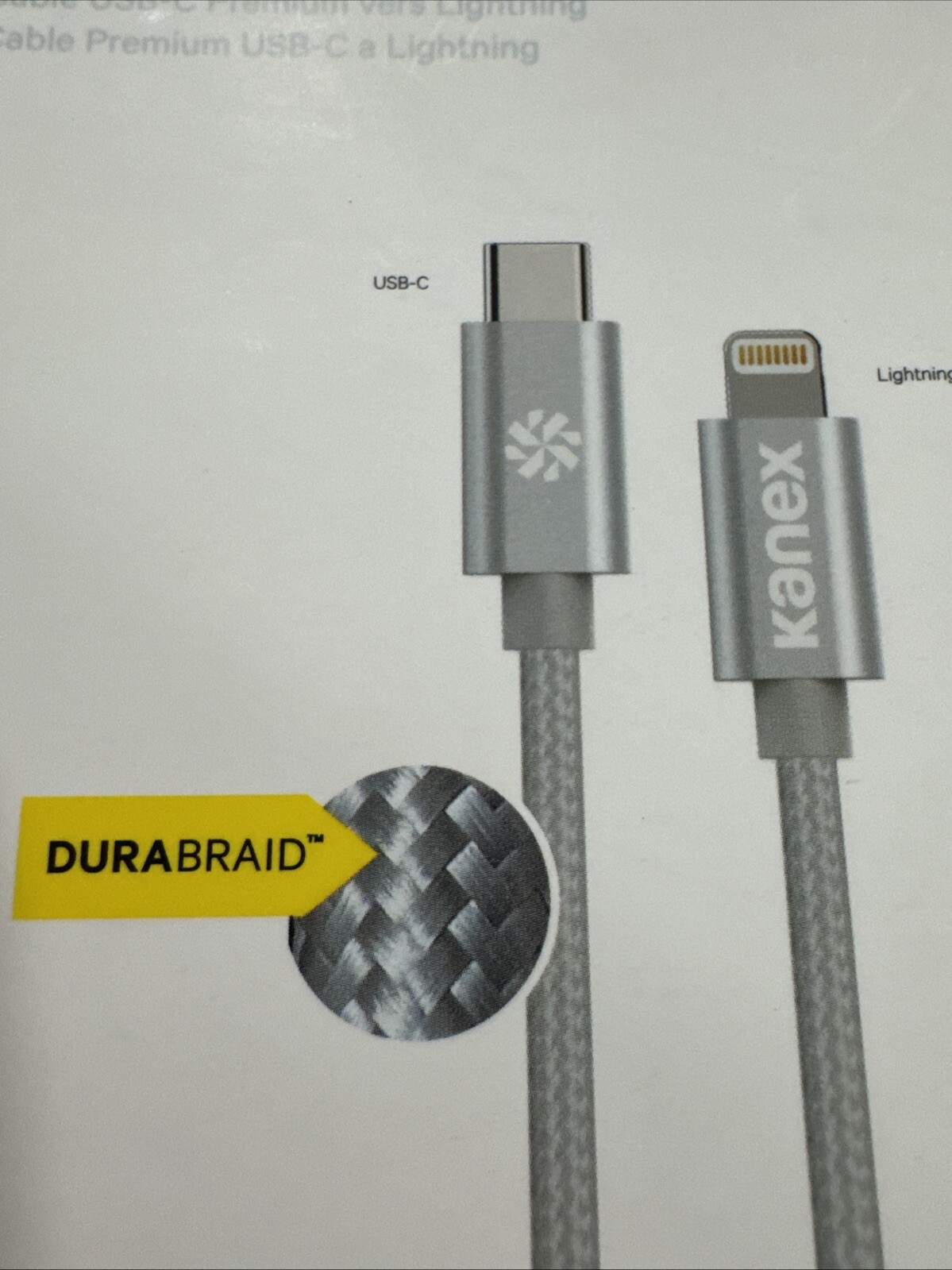Kanex DuraBraid Lot of 3 Premium USB-C to USB-C Charging Cable 6.6′ Black NIB C