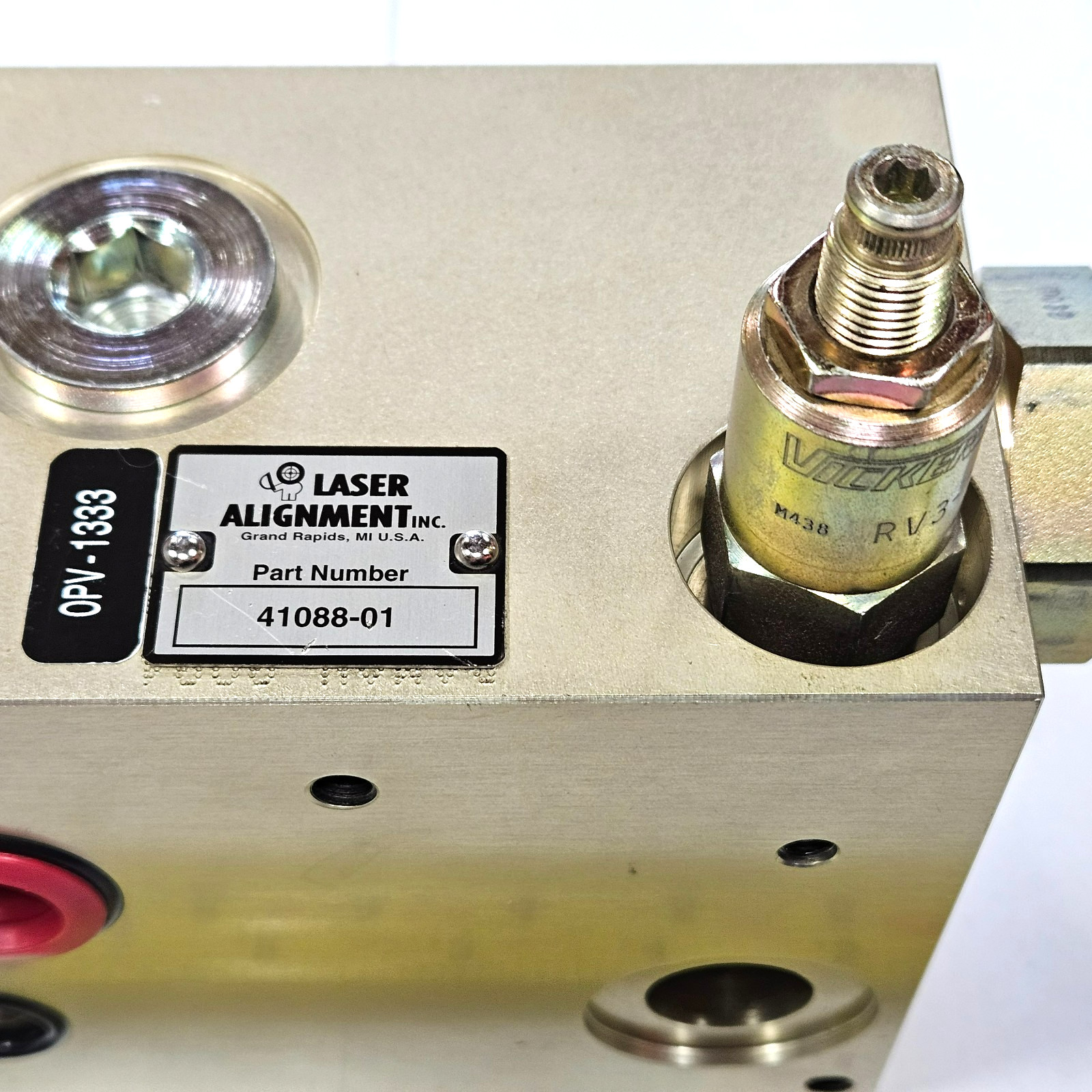 Laser Alignment Inc. Hydraulic Manifold Valve, UNTESTED, 41088-01, OPV-1333
