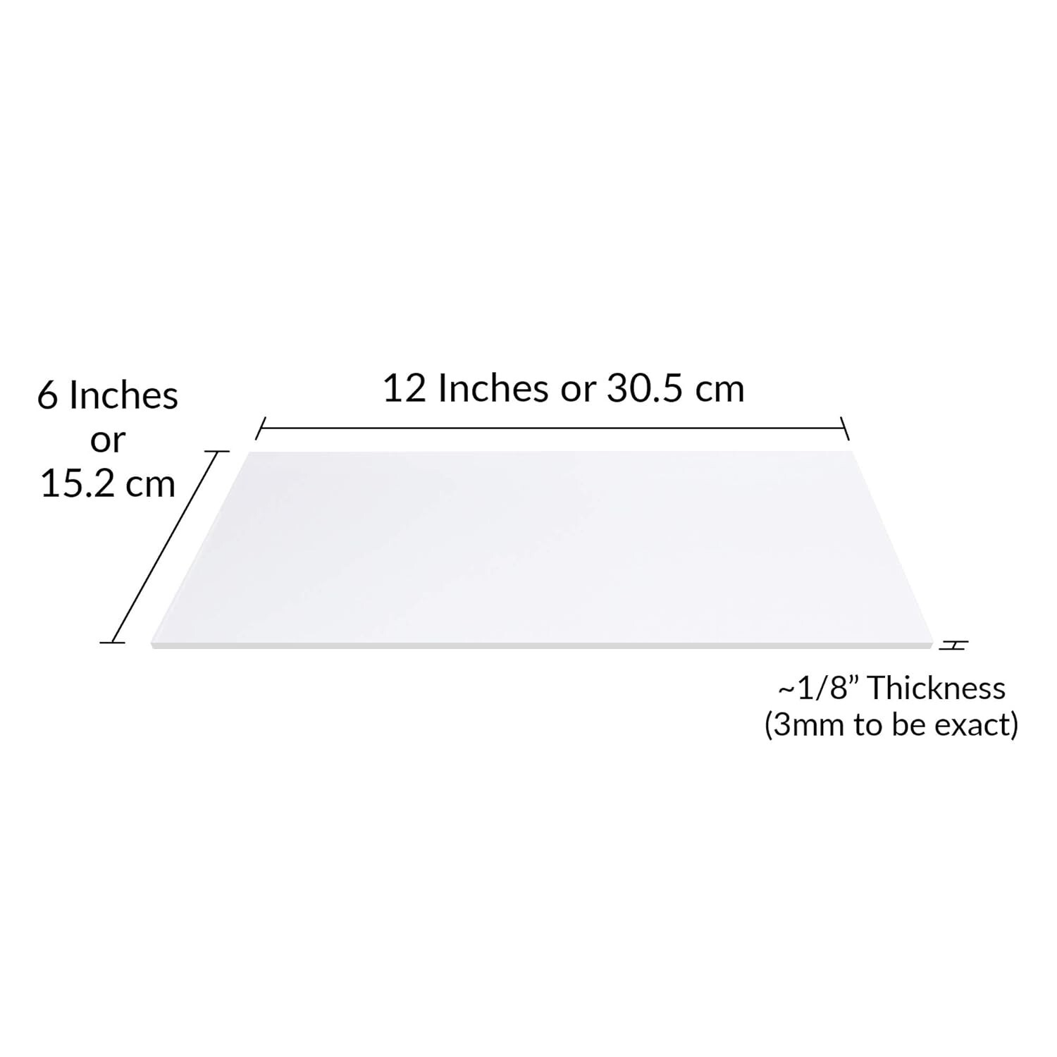 Clear Cast Plexiglass Acrylic Sheet 6×12 Multipurpose High-Clarity DIY Pack of 2