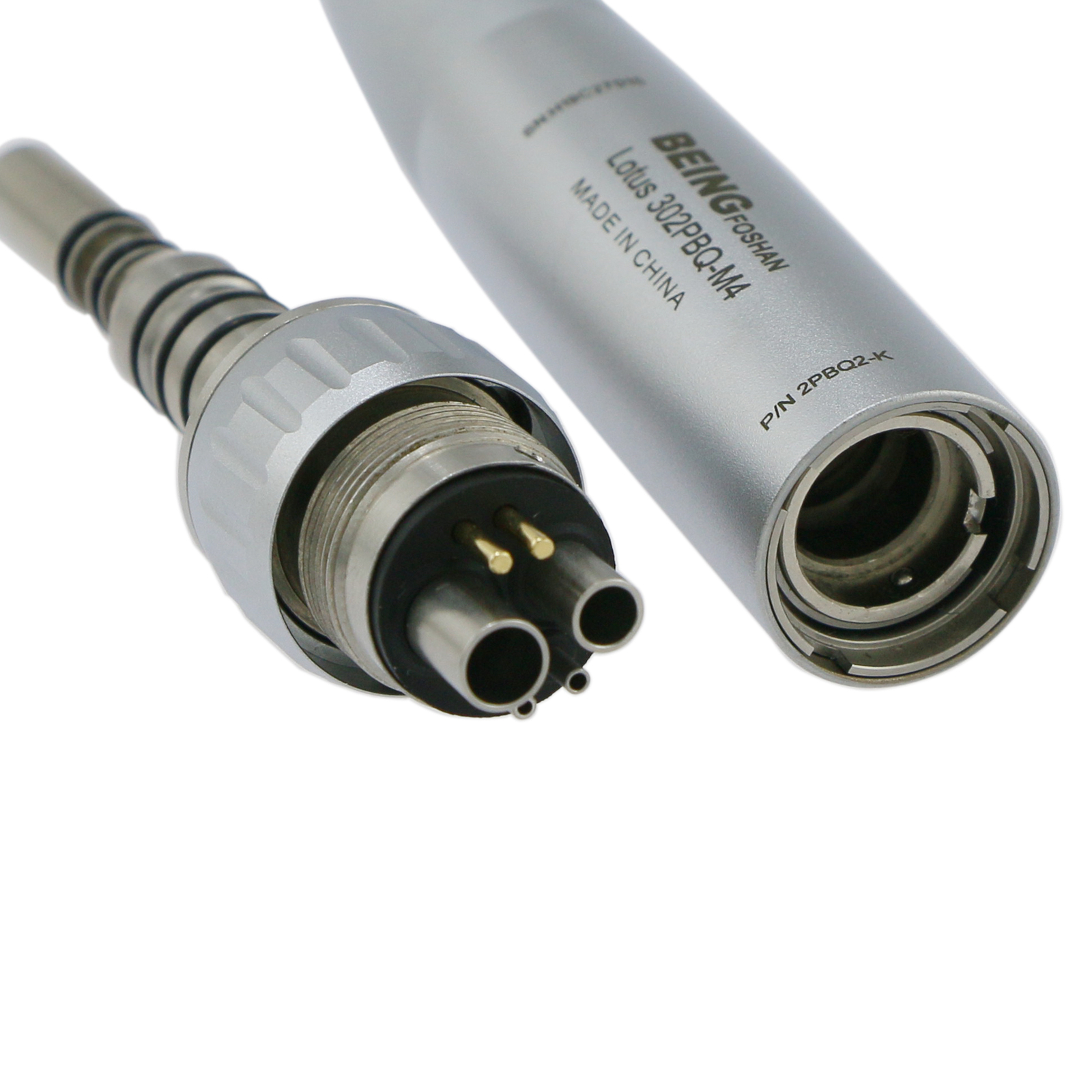 US BEING Dental High Speed Handpiece 4Hole Fiber Optic LED Coupler fit KAVO 6Pin