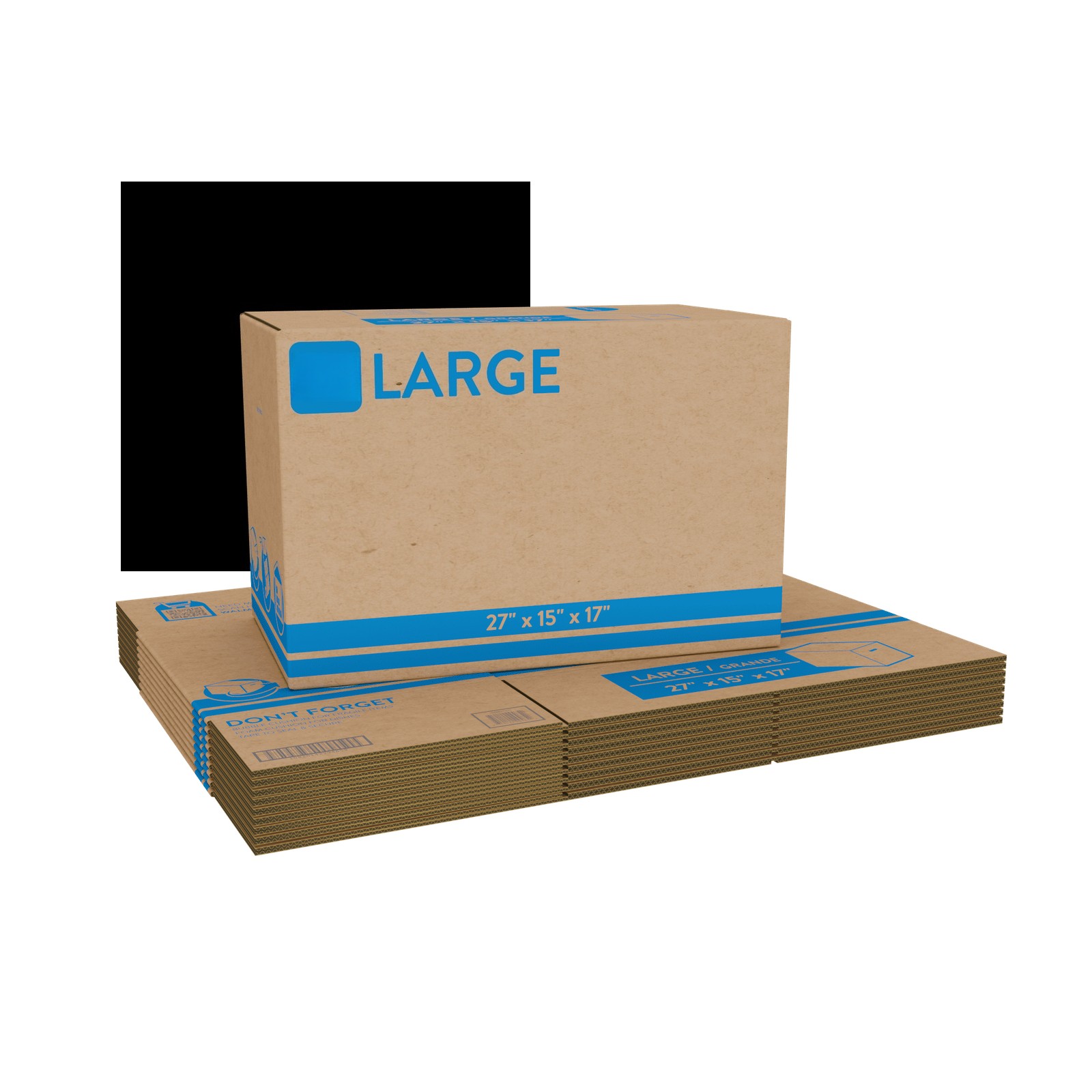 (10 pack) Large Moving Boxes, 27L x 15W x 17H, Kraft