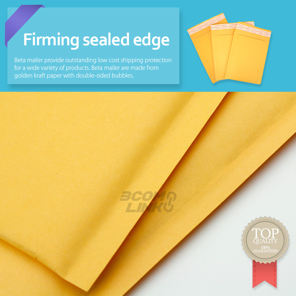 4×8 (4×7) Kraft Self Seal Bubble Mailer Padded Envelope, #000 25,50,100,500