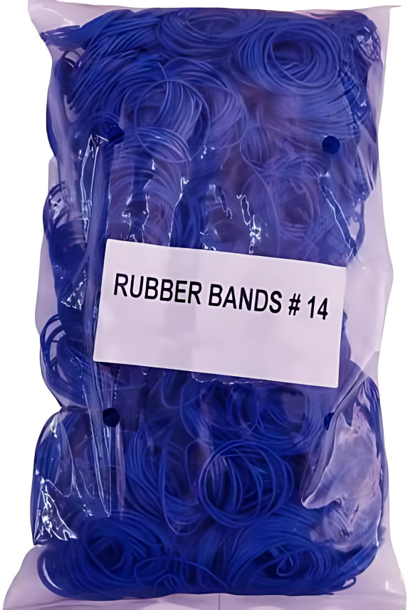 Rubber Bands Size #14 1 lb Bag Office home Supply Strong Elastic (2″ x 1/16″)
