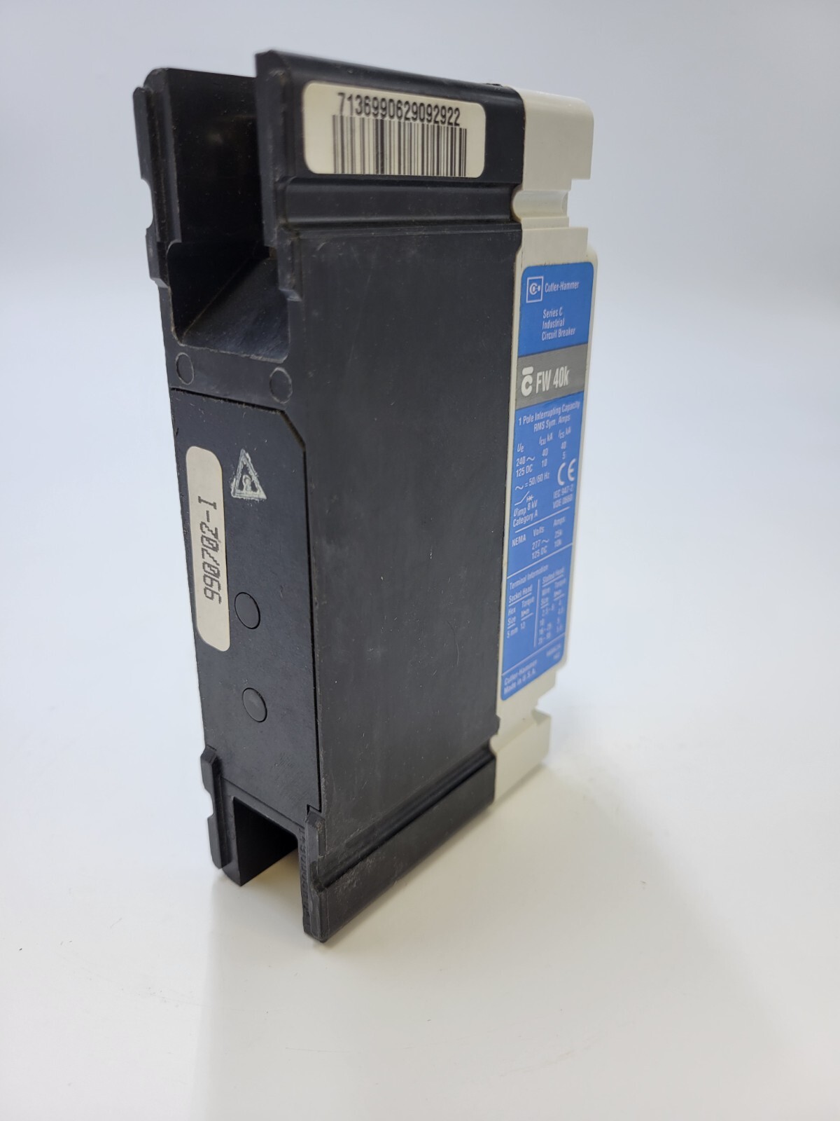 Cutler-Hammer FWF1016L Circuit Breaker 16A 1P 240V 1PH FW40k 16 Amp 1 Pole NOS