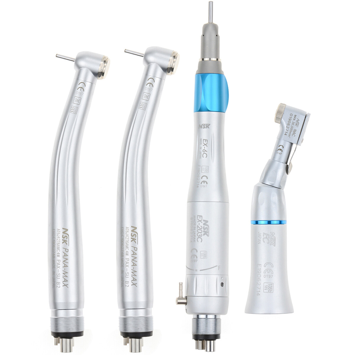 NSK Type Dental PANA MAX High Speed Handpieces Push Button+Low Speed EX203C 4/2H