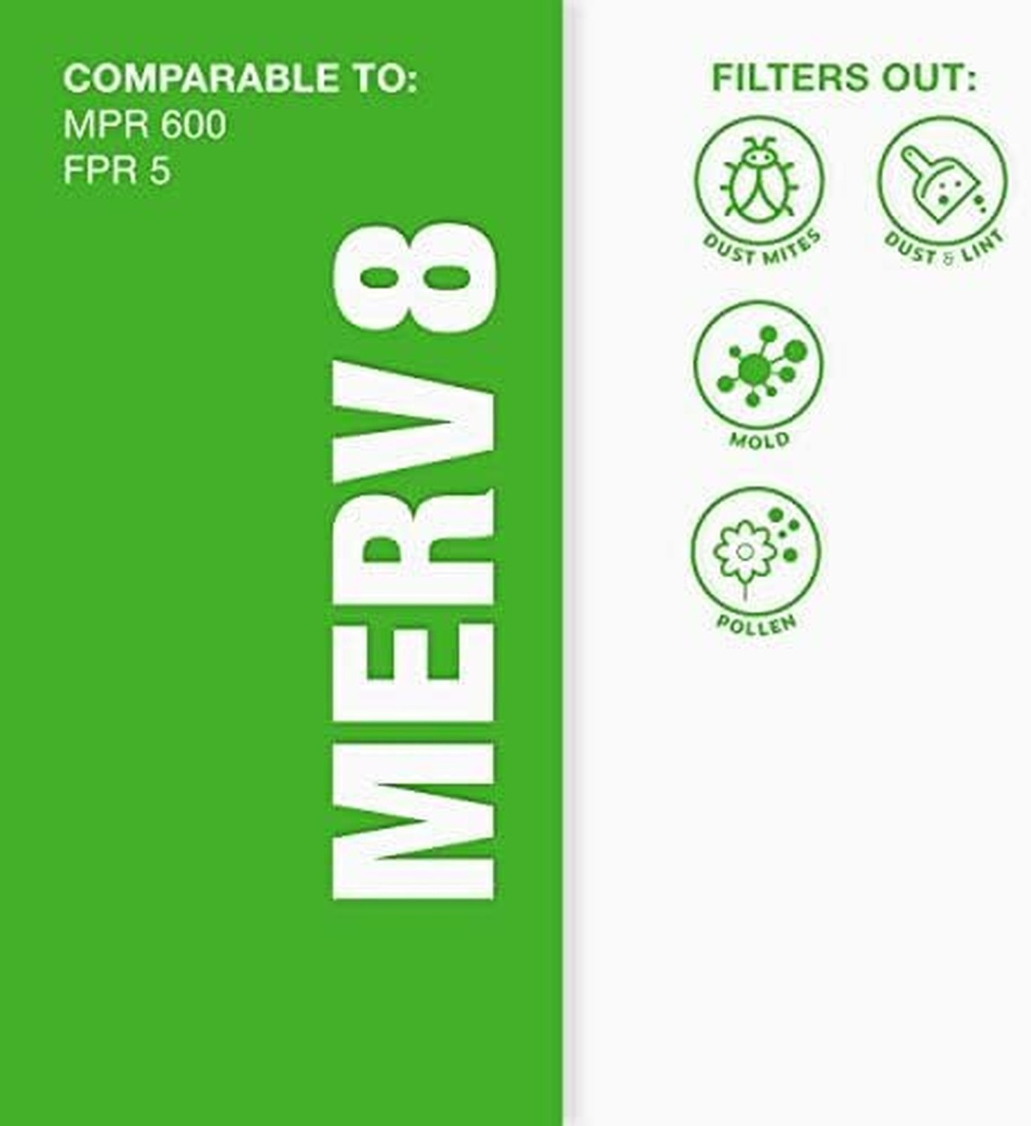 Aerostar 20x25x1 MERV 8 Air Filter, 6 Count, ACTUAL SIZE (19.75 x 24.75 x 0.7…