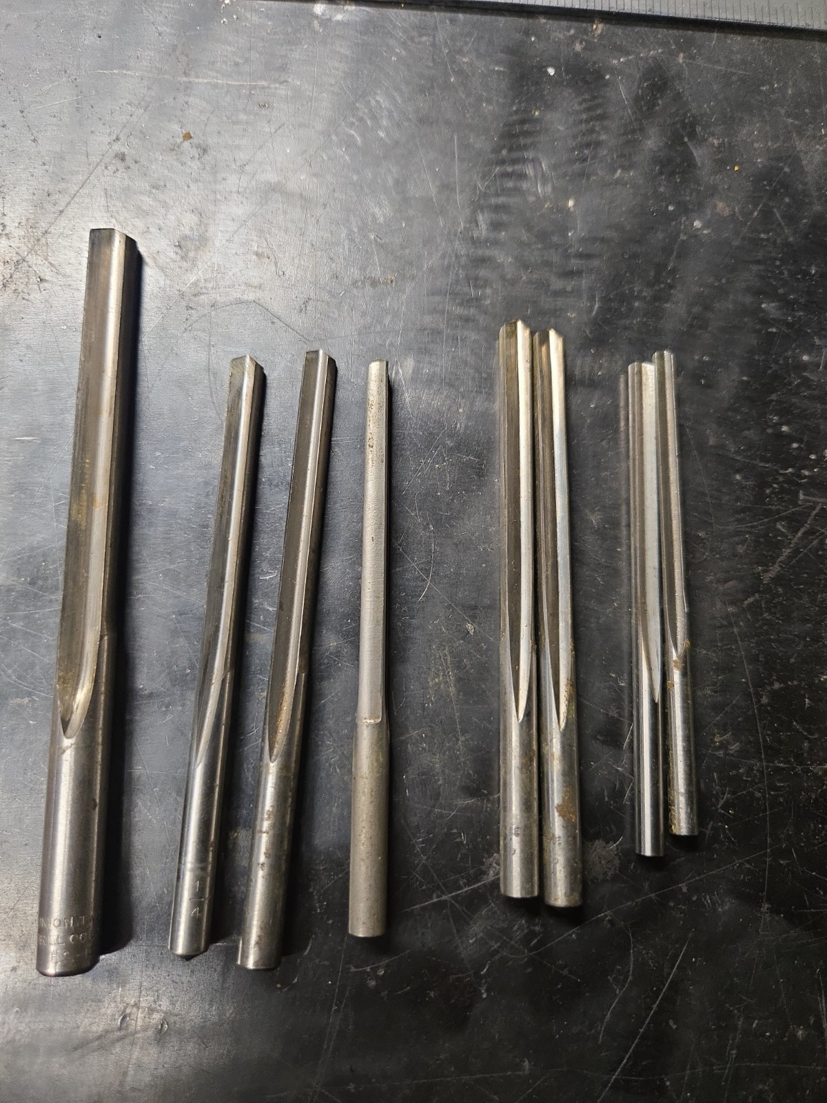 Vintage HSS Straight Flute Chucking Reamer Lot USA Machinist Tooling
