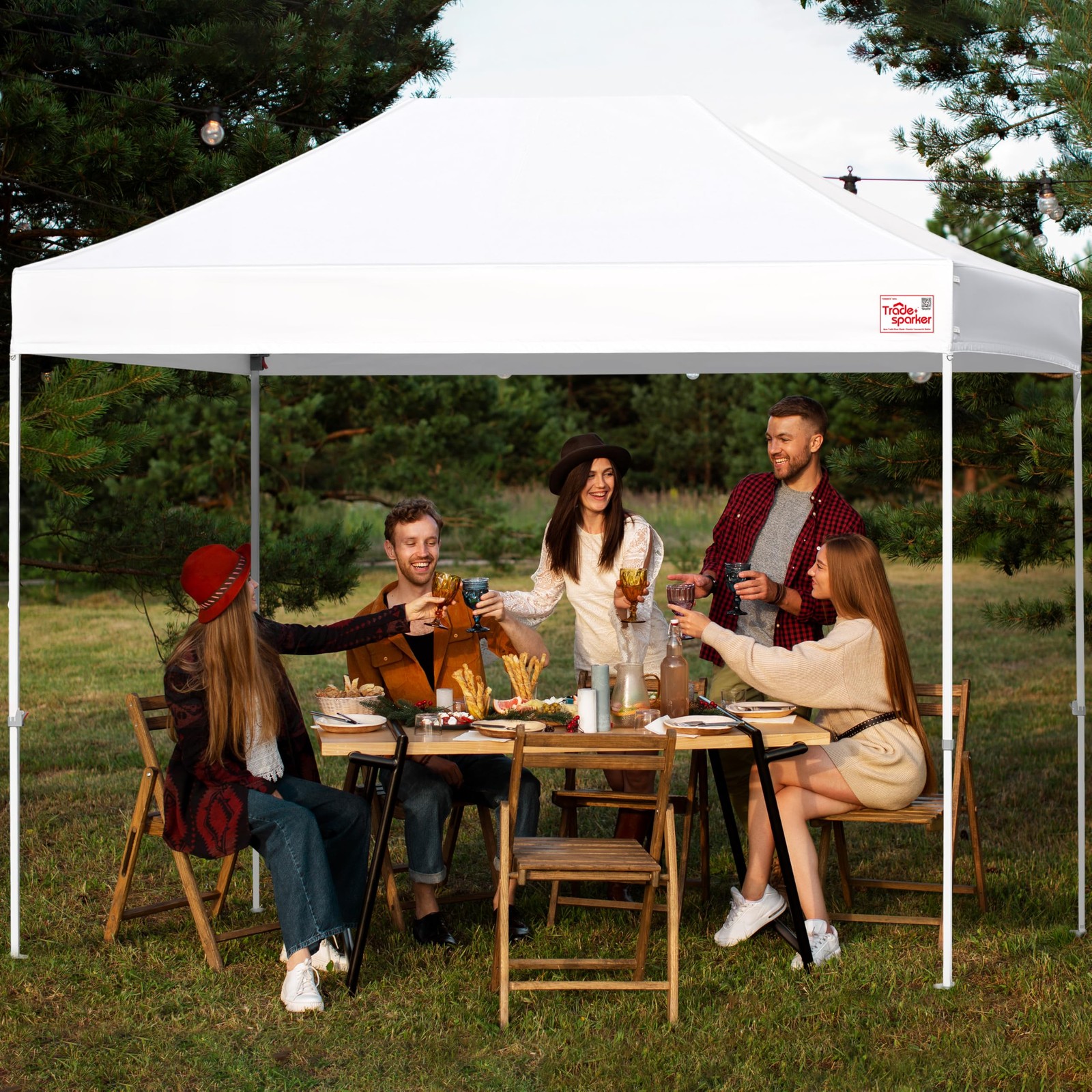 Tradesparker 10X15 Commercial Pop Up Canopy Replacement Top-Windproof
