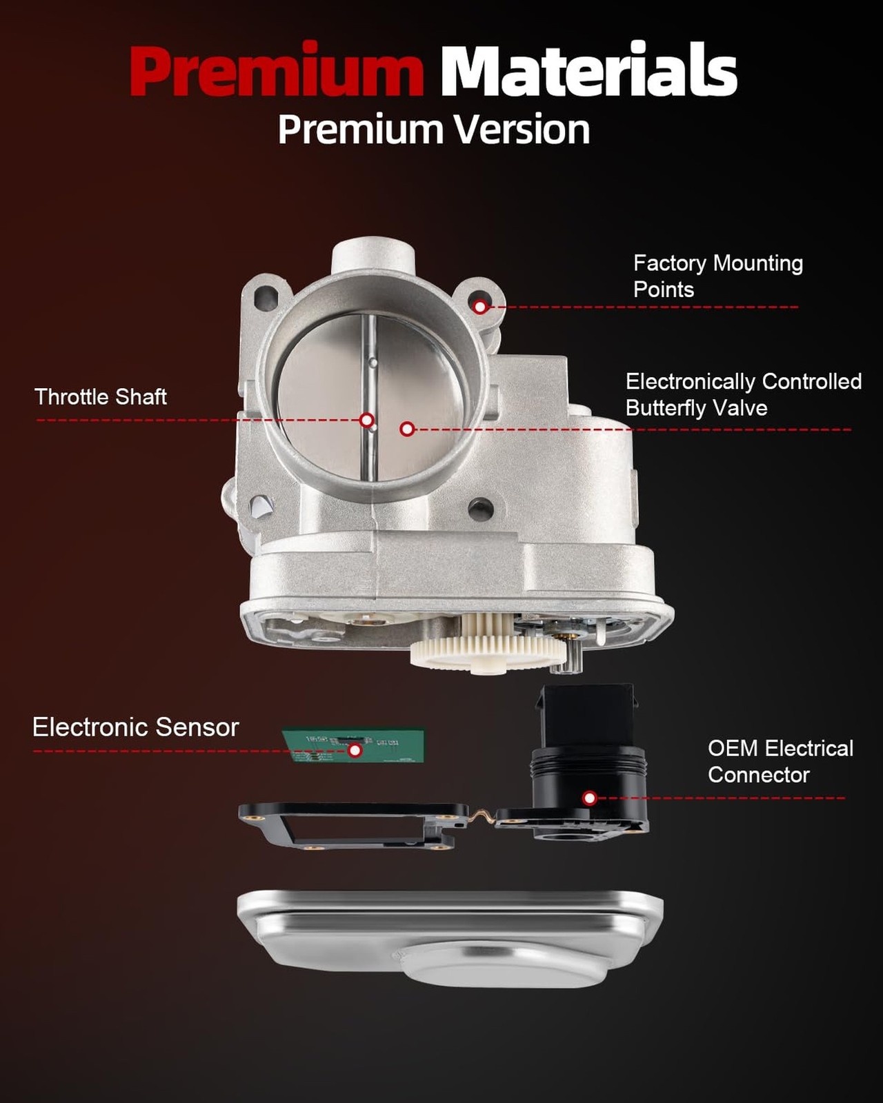 Electronic Throttle Body Assembly Compatible with Buick 2013-2021 Encore, Che…
