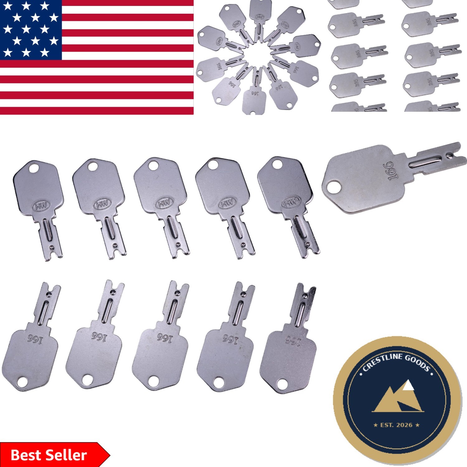 Lightweight 10X Forklift Ignition Keys – Perfect Replacement for Your Equipment
