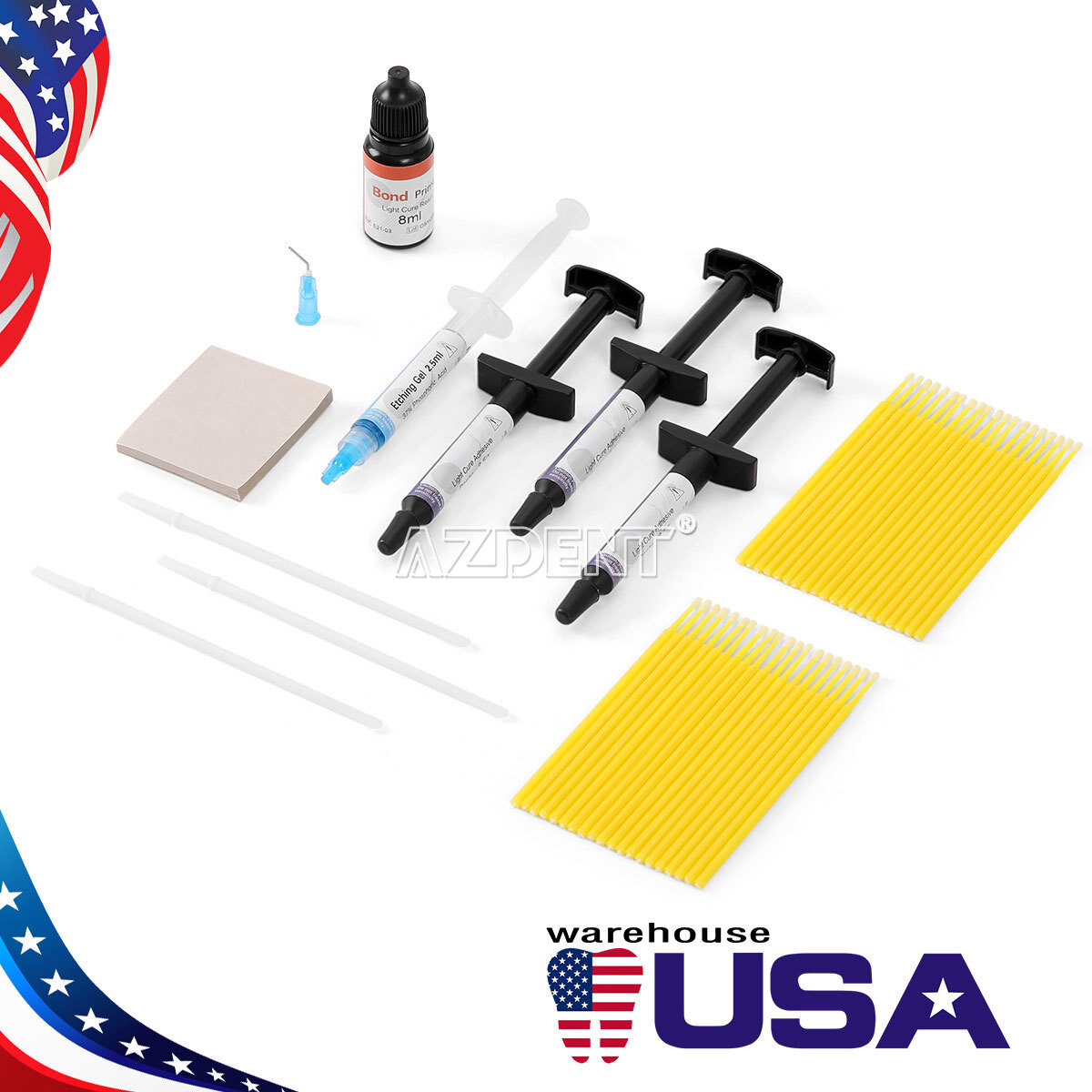 Dental Orthodontic Brackets Braces Mini Roth 022 /Light Cure Composite Resin Kit