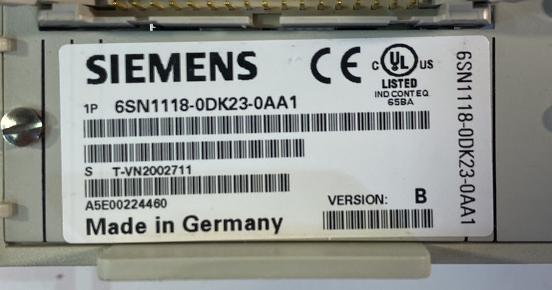 SIEMENS 6SN1118-0DK23-0AA1 CONTROL BOARD 6SN11180DK230AA1 OVERNIGHT SHIPPING