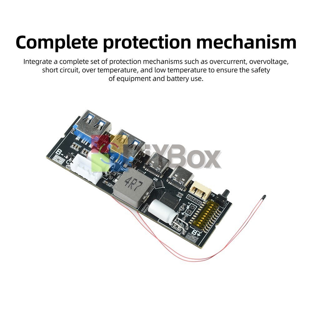 100W Bidirectional Fast Charge Power Bank Module TFT Color Display Motherboard