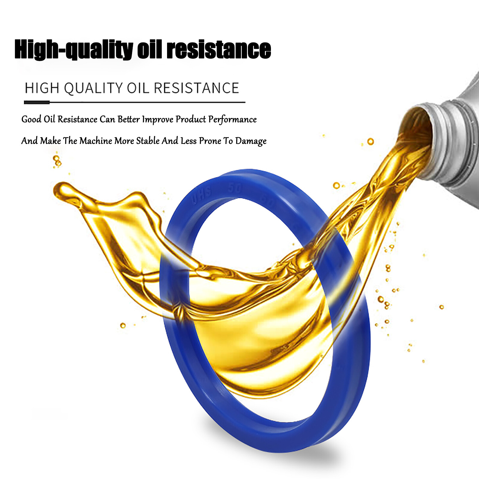 Oil Seal Rings UN/UNS/UHS PU U-cup Piston Hydraulic Rod Height 5-12mm All Sizes