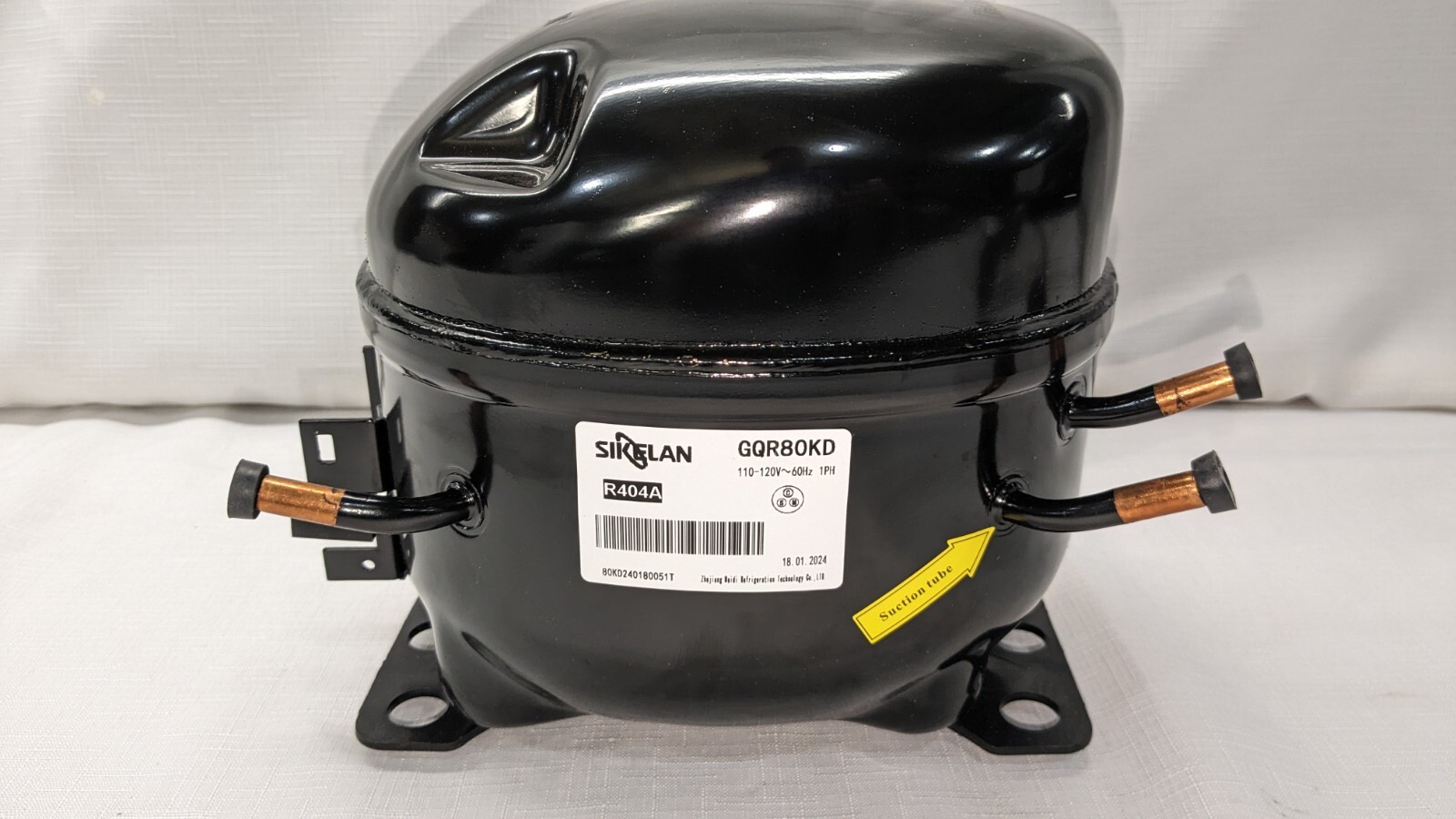 Sikelan GQR80KD 1/3hp 1945BTUs 110VAC R404a LBP / MBP Refrigeration Compressor
