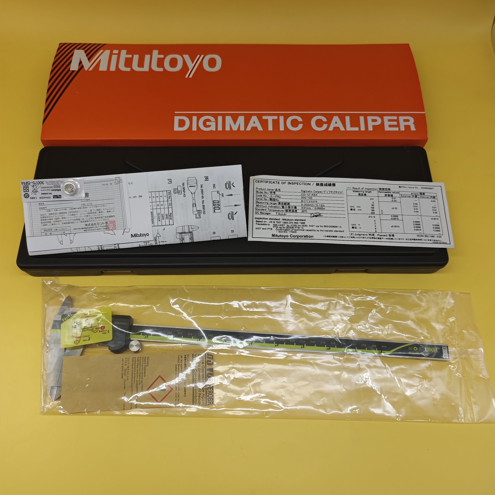 Japan Mitutoyo 500-193-30 300mm/12″ Digital Digimatic Vernier Caliper US