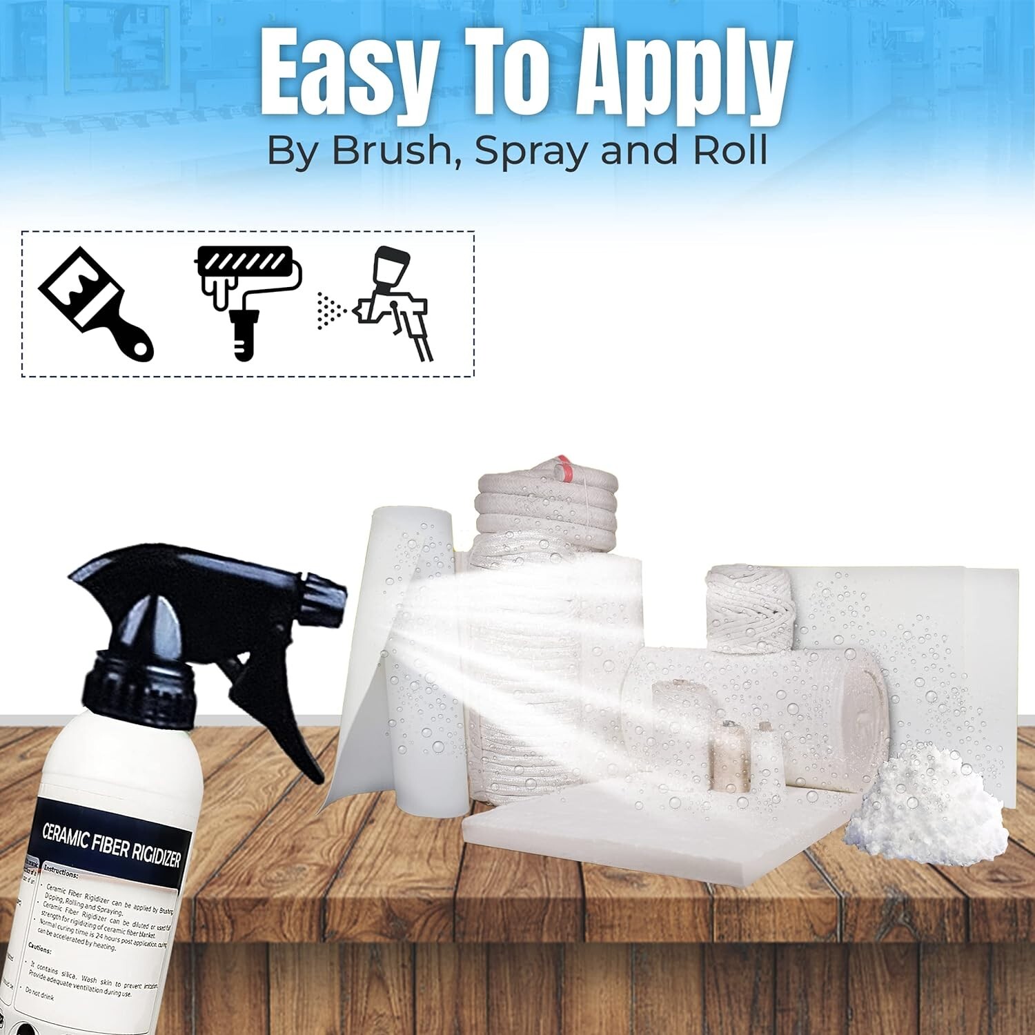 Rigidizer for Ceramic Fiber Coating – 2300F Rated – 16 Oz Rigidizer
