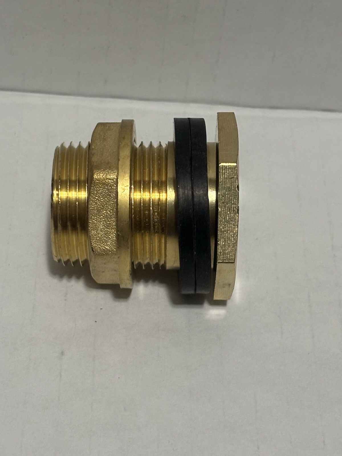 2 Pk 1/2″ NPT Female 3/4″ NPT Male Bulkhead Fitting Brass Water Tank Connector