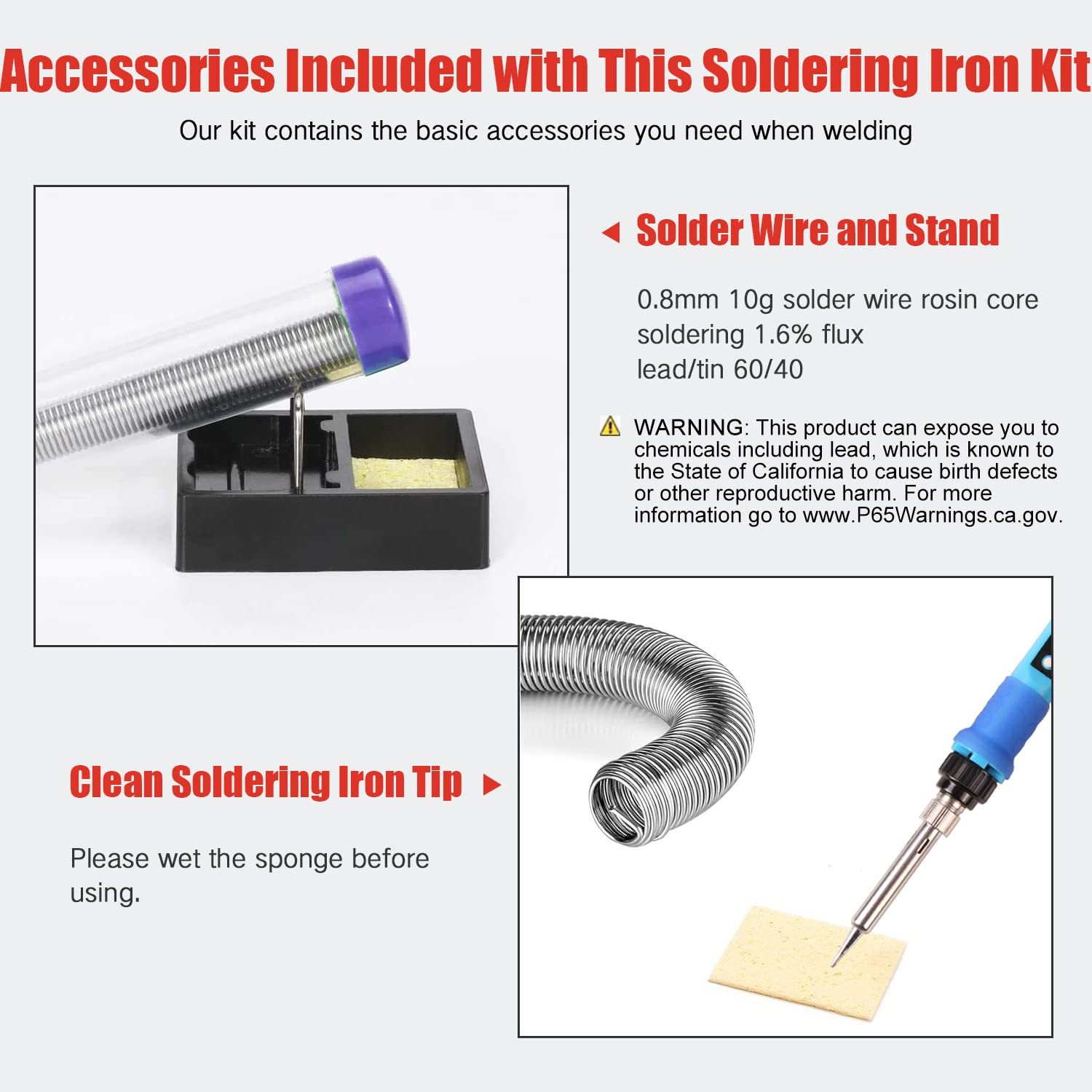 LDK 80W Soldering Iron Kit, LCD Digital Welding 80w Blue