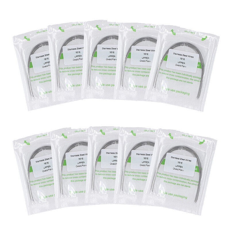 100 packs Dental Orthodontic Stainless Steel Rectangular Arch wires 16×16 Upper