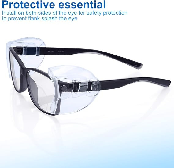 1~200Pairs Side Shields For Eye Glasses Slip On Safety Glasses Shield Universal