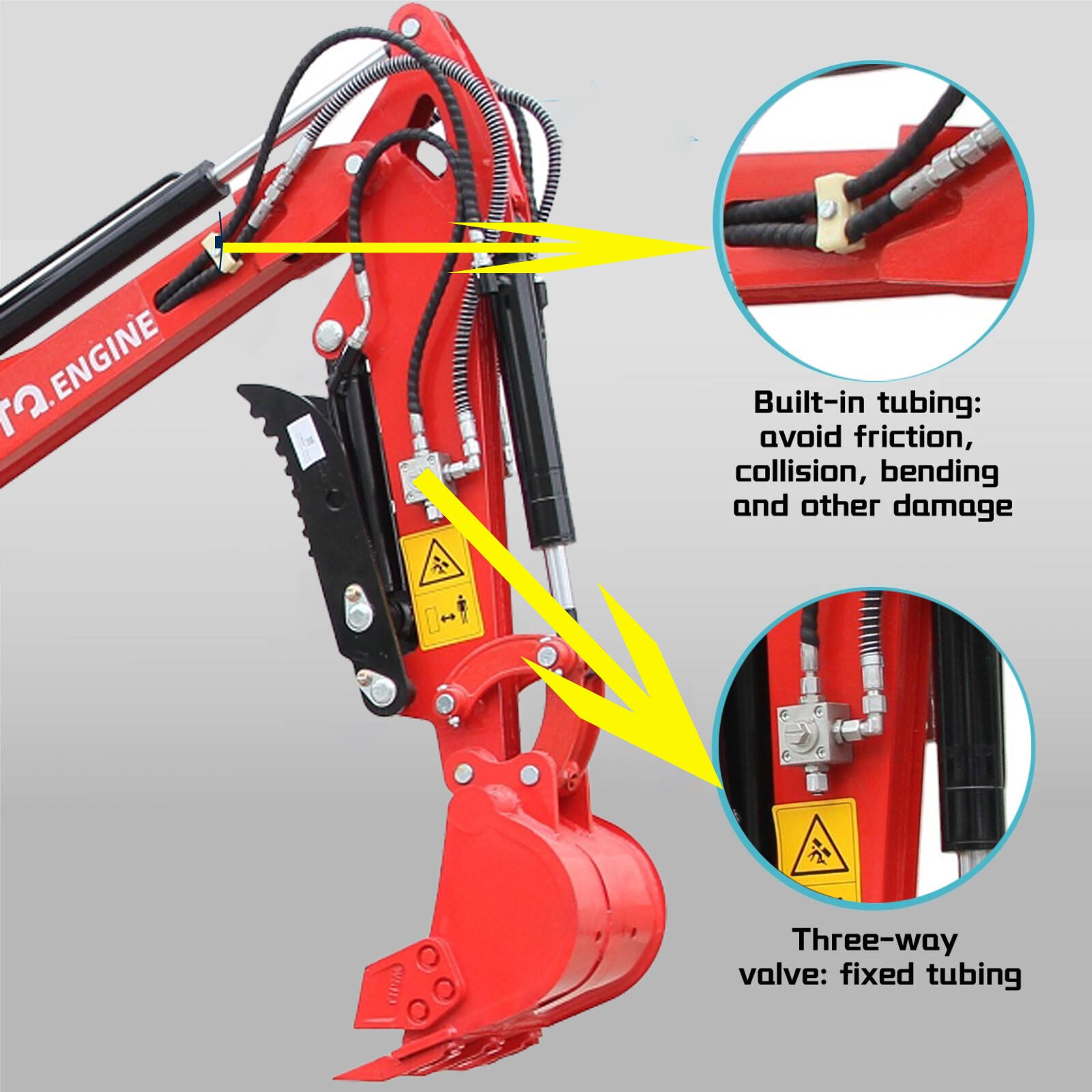 Mini Excavator 1.4Ton Digger 11.5hp Kubota Diesel Pilot System EPA Engine USA