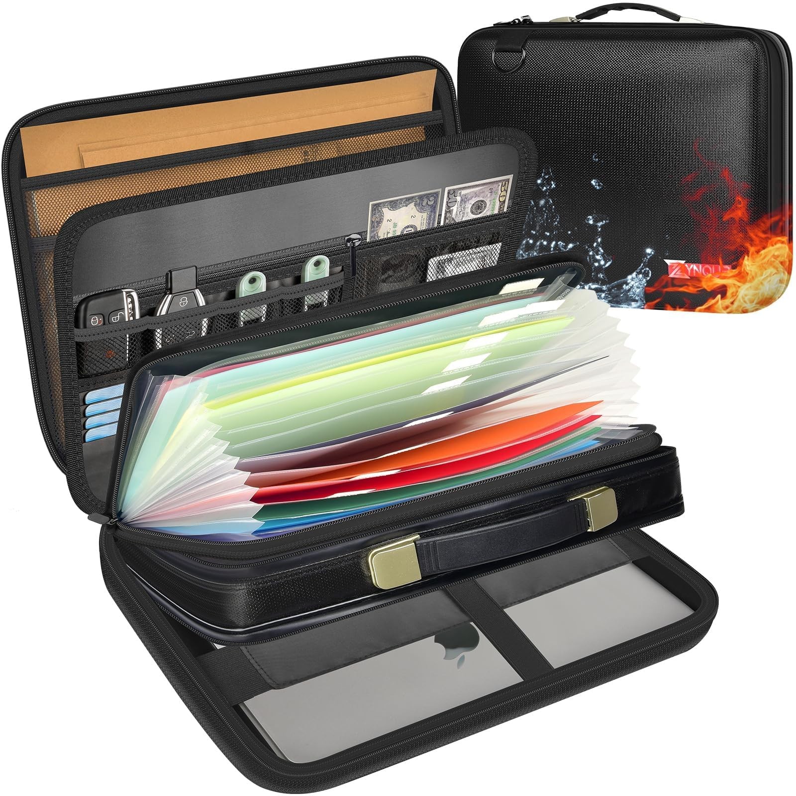 3200℉ Fireproof Document Box Organizer, UL Certified Laptop Bag for 15.6 inch…